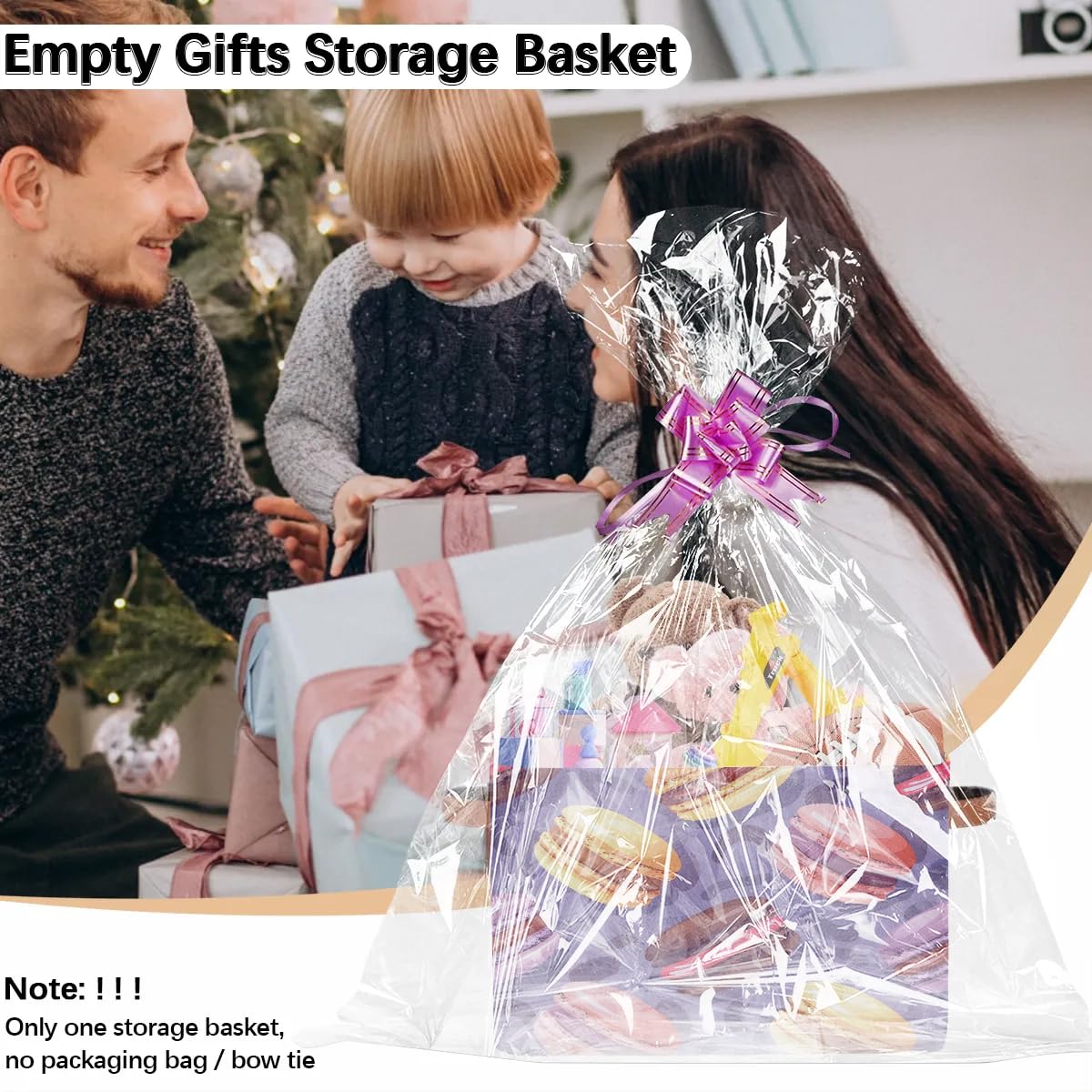 Macaron Purple Large Storage Baskets with Handles - 2 Pack Fabric Closet Organizers for Shelves, Decorative Collapsible Bins for Home Organization - Perfect for Clothes, Toys & Bedroom Storage