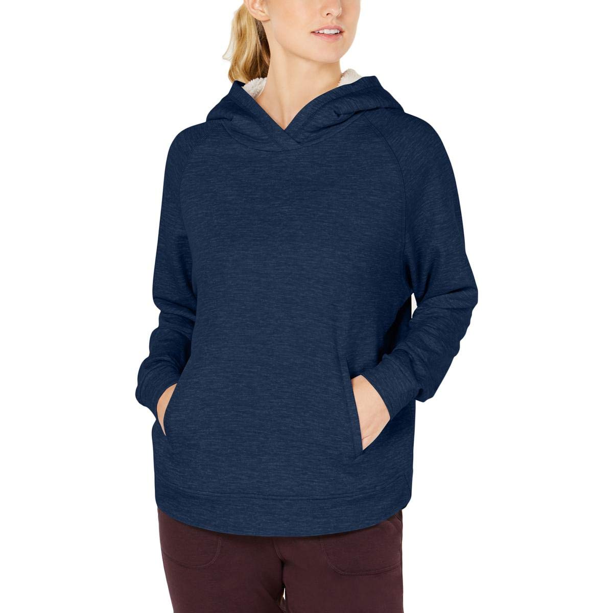 Weatherproof Women's Sweatshirt - Soft Fleece Fitness Hoodie for Running & Outdoor Activities - Navy Blue - Medium Size - Perfect for Jogging, Hiking & Casual Wear