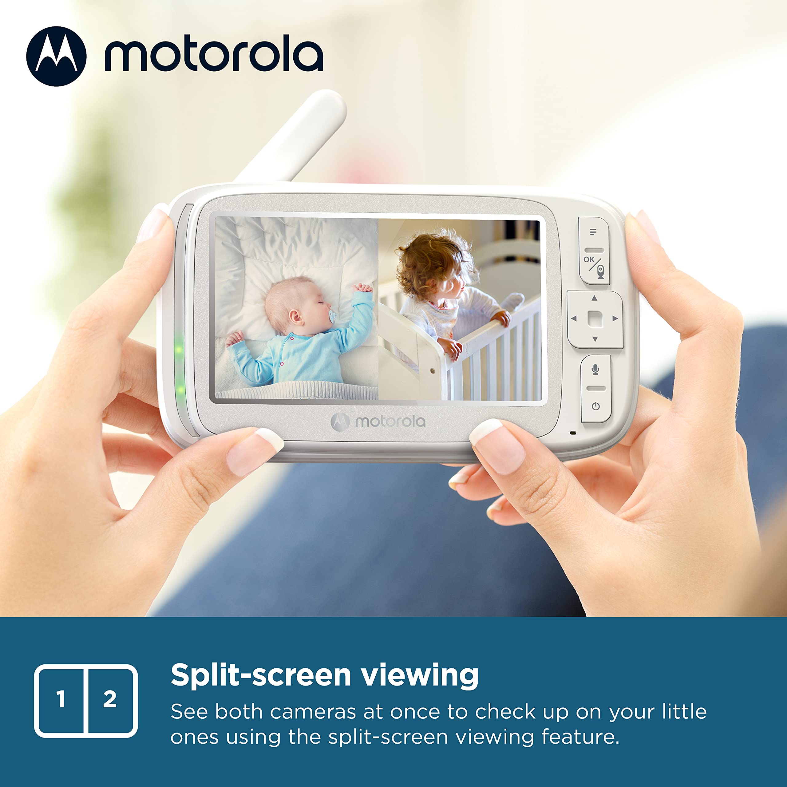 VM75-2 Baby Monitor with HD Camera & Night Vision - Wireless Video Monitor for Nursery, Home Security & Peace of Mind