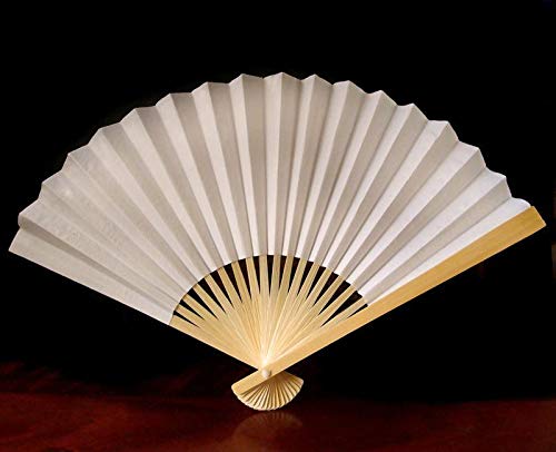 Quasimoon 9-Inch Premium Paper Hand Fans - 100-Pack Beige/Ivory Wedding Party Favors, Gifts & Decorations - Perfect for Bridal Showers, Baby Showers, and Summer Events