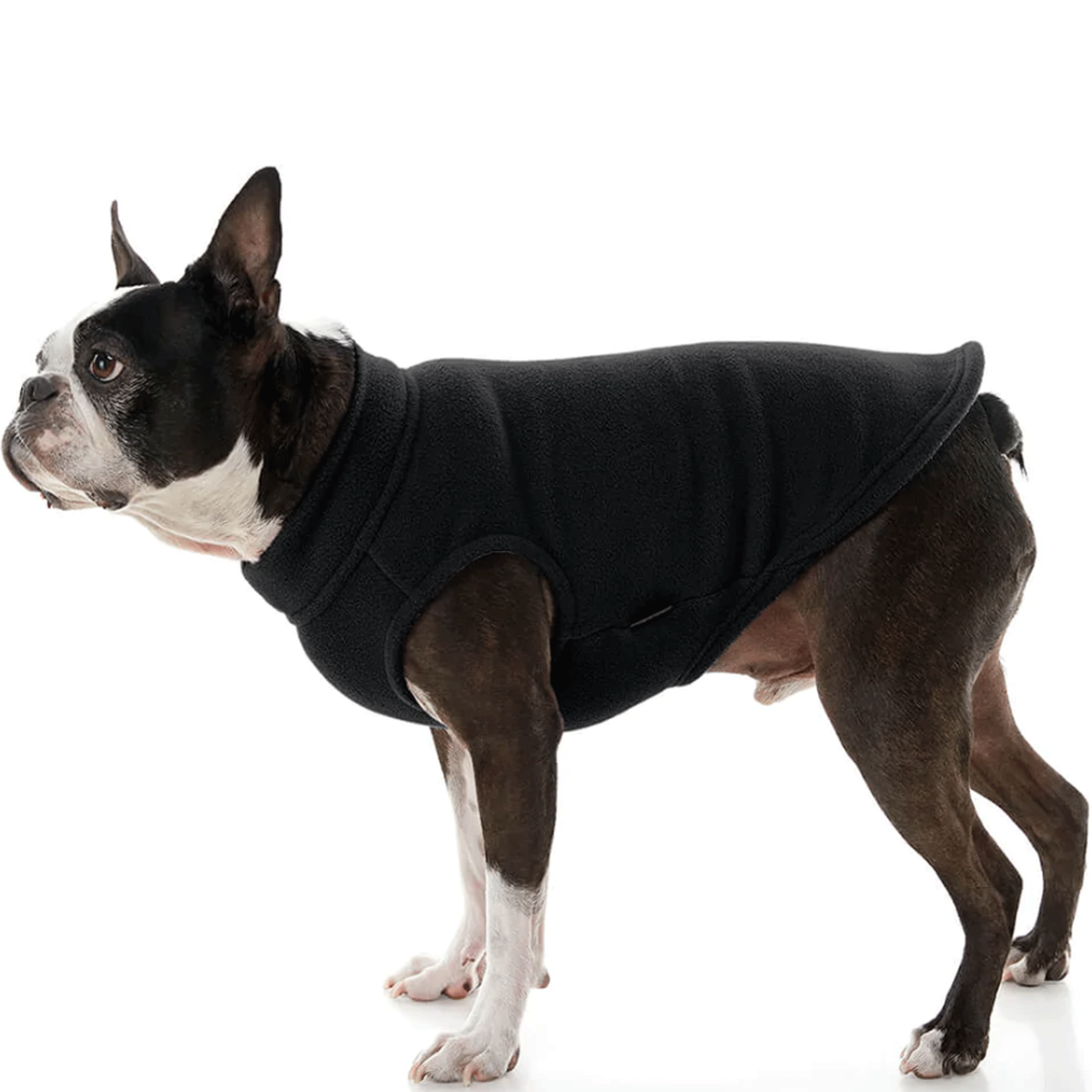 Gooby Black Stretch Fleece Dog Vest - Warm & Comfortable Winter Coat for Small to Medium Dogs - Perfect for Outdoor Walks & Cold Weather Protection