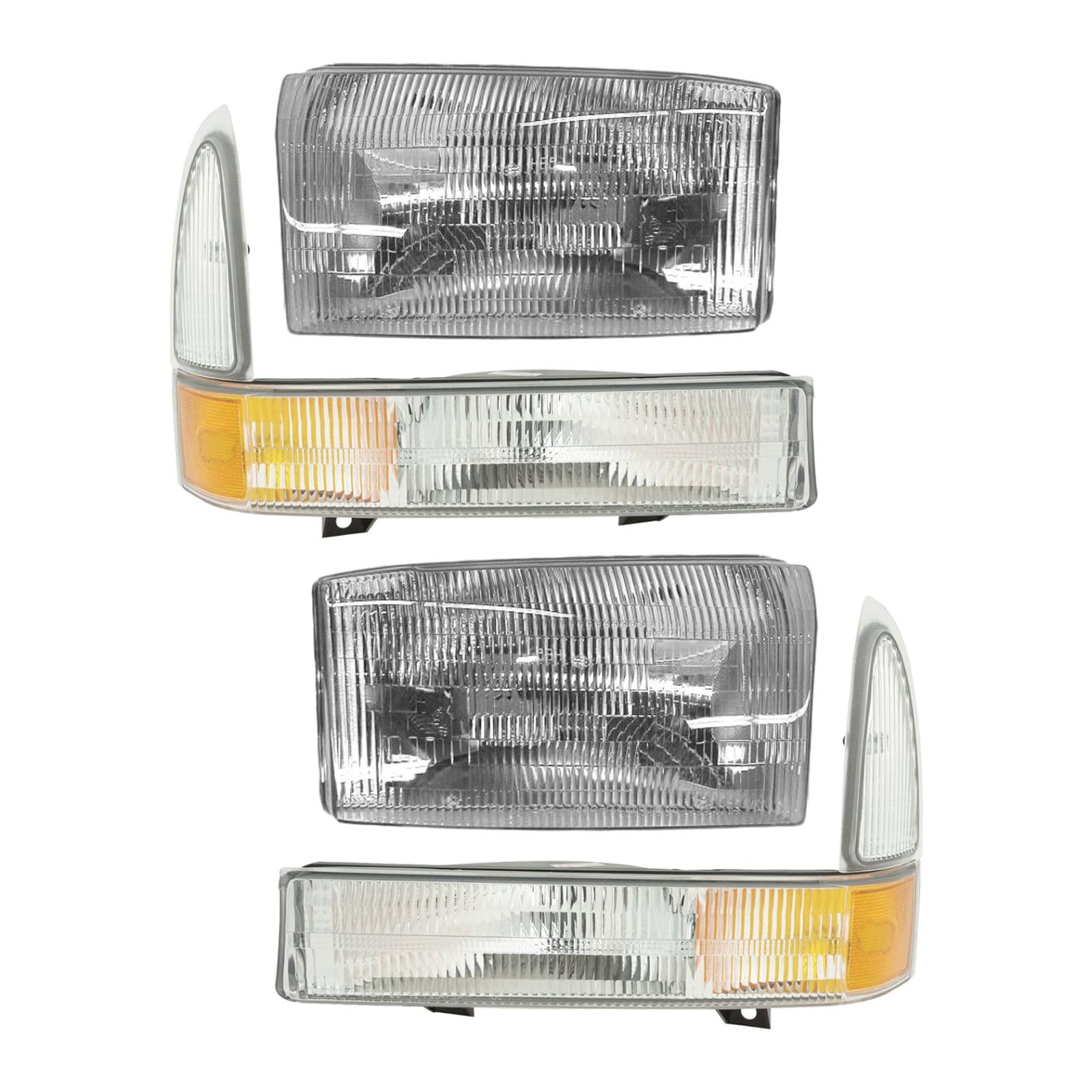 Ford Super Duty Truck Headlights & Parking Corner Lights 4-Piece Kit - High Performance LED Lighting for Off-Road, Night Driving & Enhanced Visibility