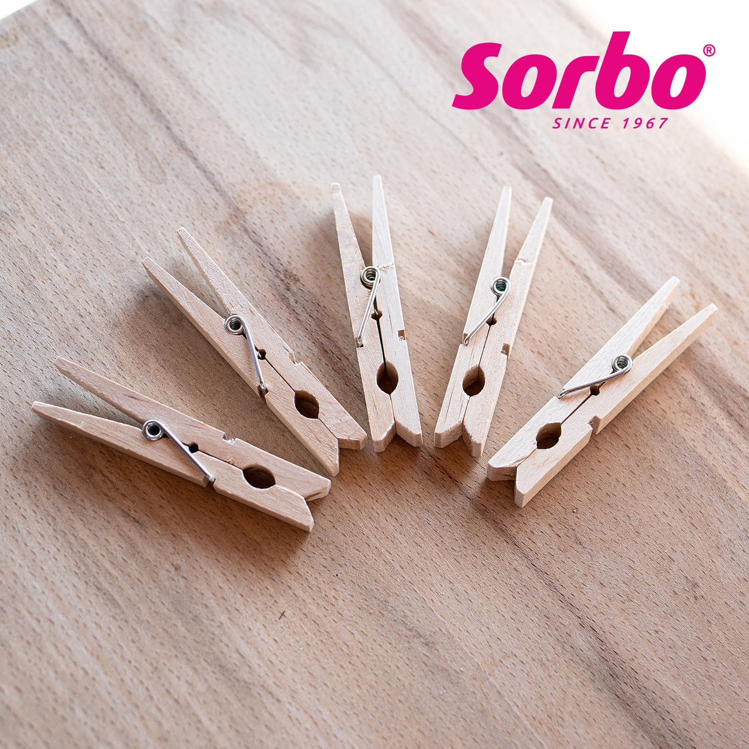 Natural Wooden Clothes Pegs - Eco-Friendly Clothespins for Laundry, Drying Clothes & Crafting - Perfect for Indoor/Outdoor Use