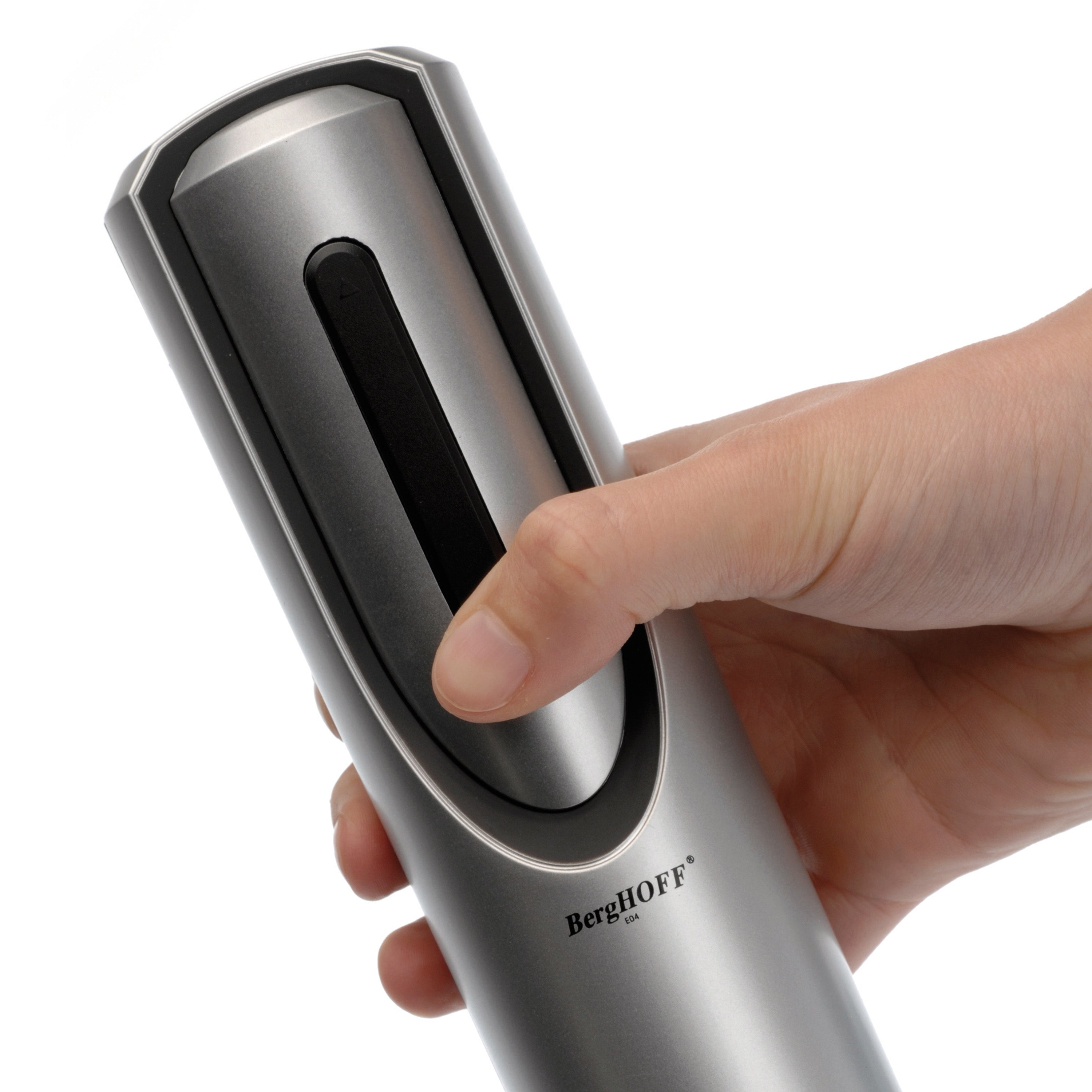 BergHOFF Geminis Rechargeable Electric Wine Opener - Cordless Corkscrew with LED Light & Foil Cutter - Perfect for Parties, Weddings & Home Entertaining