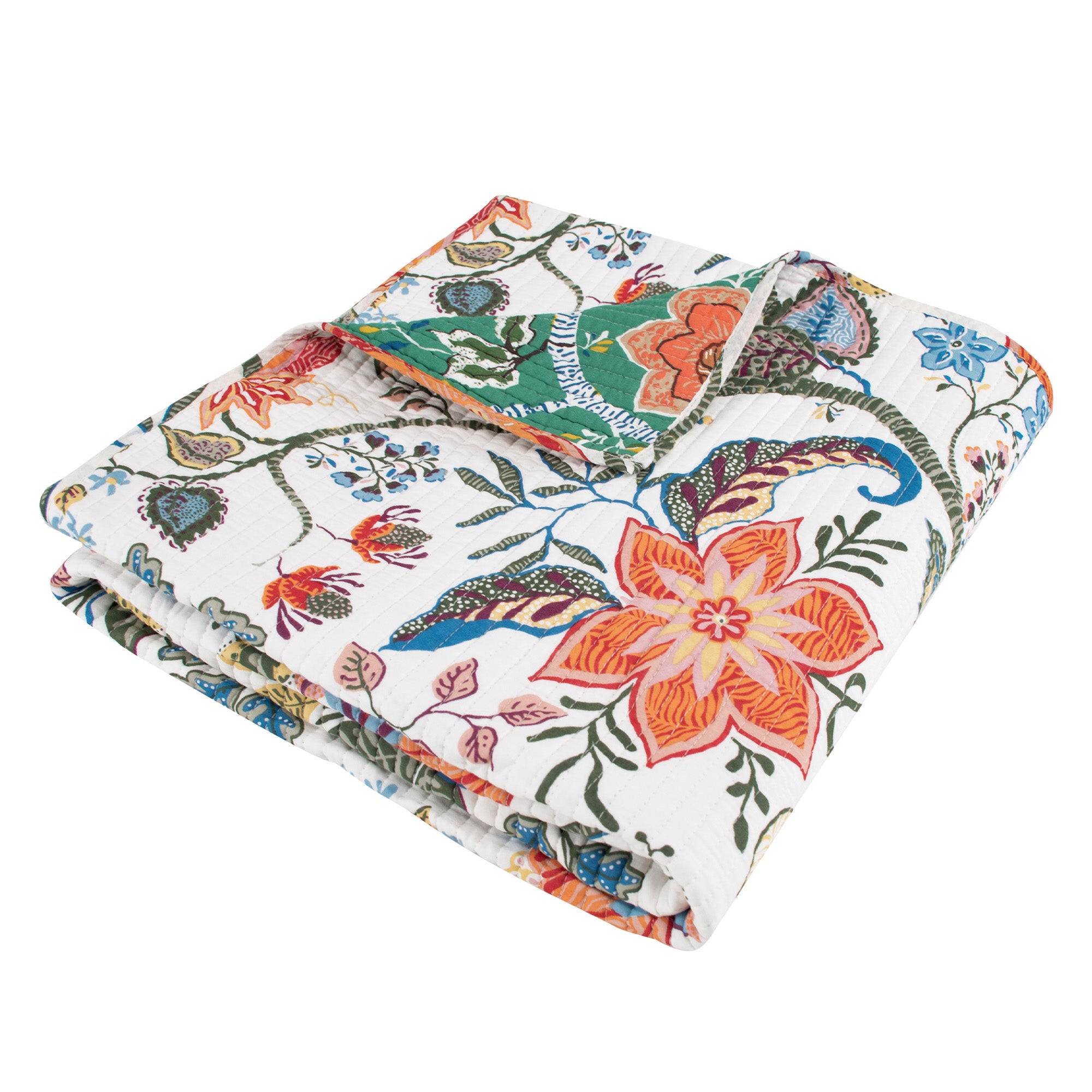 Carmina Quilted Throw Blanket - Soft & Cozy Lightweight Bedspread for Couch, Sofa, Bed - Perfect for Living Room, Bedroom & Home Decor