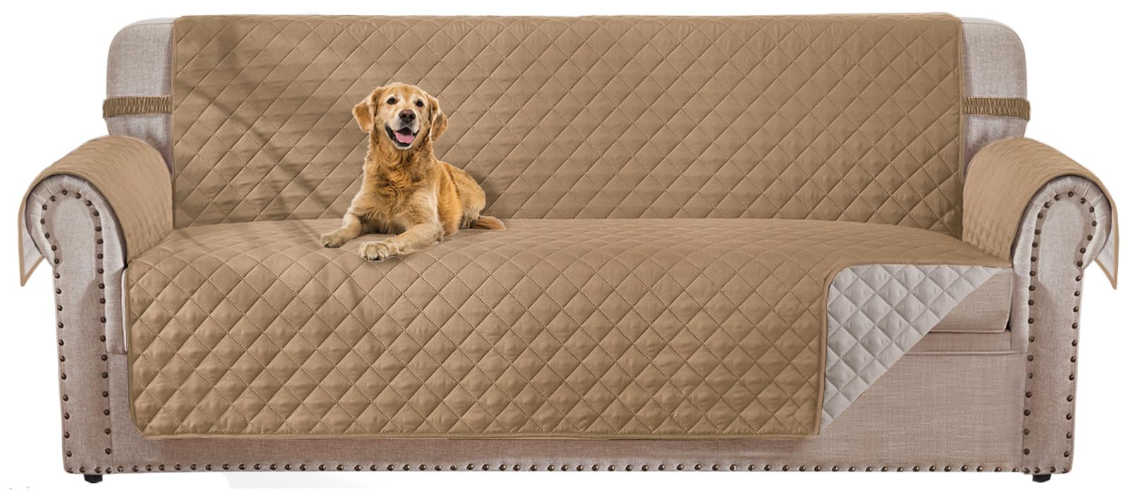 **Reversible Oversized Dog Couch Cover - Waterproof, Washable Pet Furniture Protector for Sofas up to 78