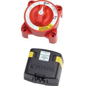 Dual Circuit Battery Switch with ACR - 12V Marine Battery Isolator for Boats, RVs, and Off-Grid Power Systems - Perfect for Safe Battery Management and Power Distribution