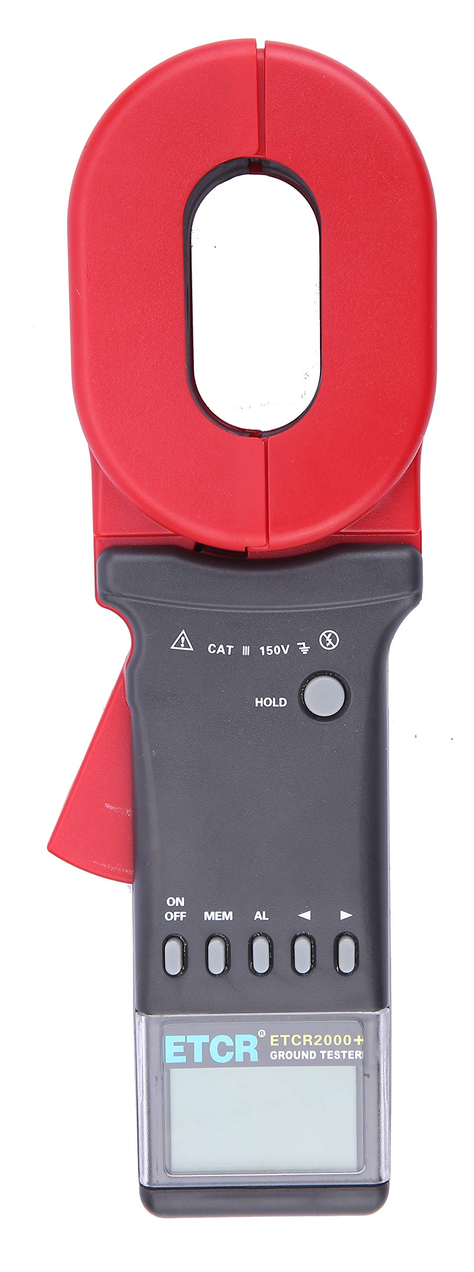 ETCR2000A+ Digital Clamp Ground Resistance Tester - 0.010Ω to 200Ω Range, Double Insulation, Portable Earth Resistance Meter for Electrical Safety Testing - Perfect for Electricians, Engineers, and Industrial Maintenance