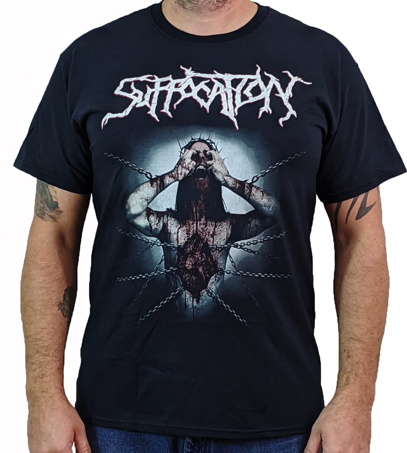 Hardcore Apparel Suffocation (Jesus Wept) Men's Graphic T-Shirt | Punk Rock Band Tee | Streetwear & Concert Outfit