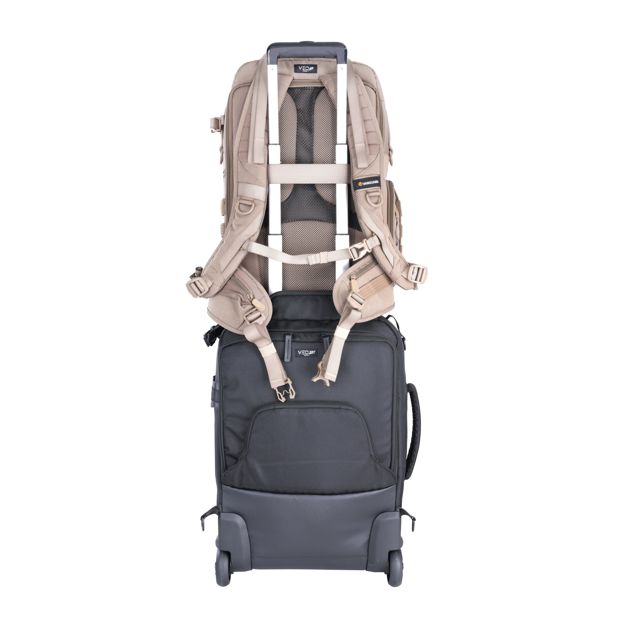 VEO RANGE T 48 BG Backpack - Lightweight Travel Hiking Daypack for Men & Women, Water-Resistant Beige Outdoor Backpack - Perfect for Camping, Hiking, School & Daily Commute