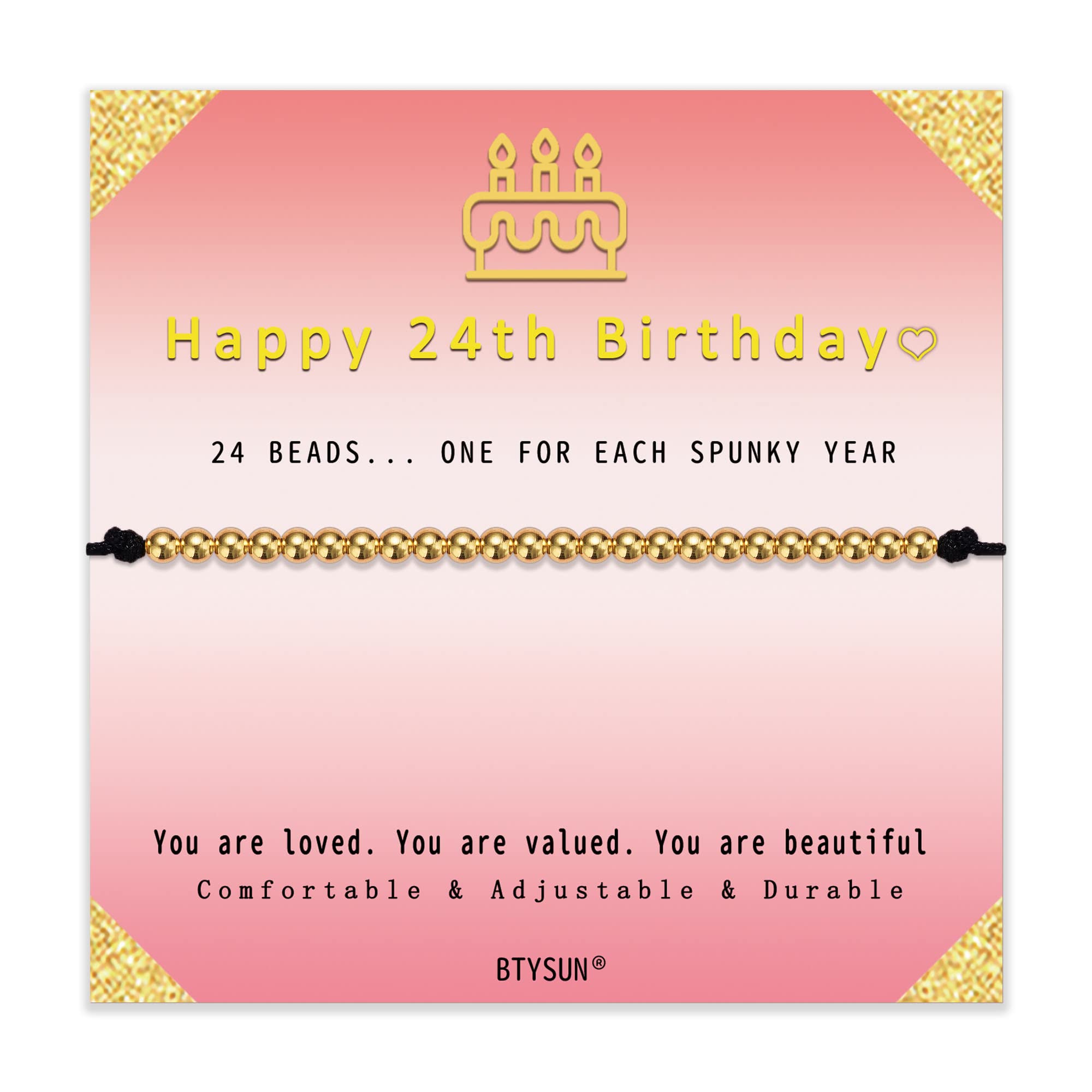 Adjustable Beaded Birthday Bracelet for Women - Elegant Silver/Gold/Rose Gold Link Bracelet Jewelry Gift for Daughter, Girlfriend, Wife, Sister & Best Friend - Perfect for Birthdays, Christmas & Special Occasions | Ideal for Teens, Adults & Fashion Accessories