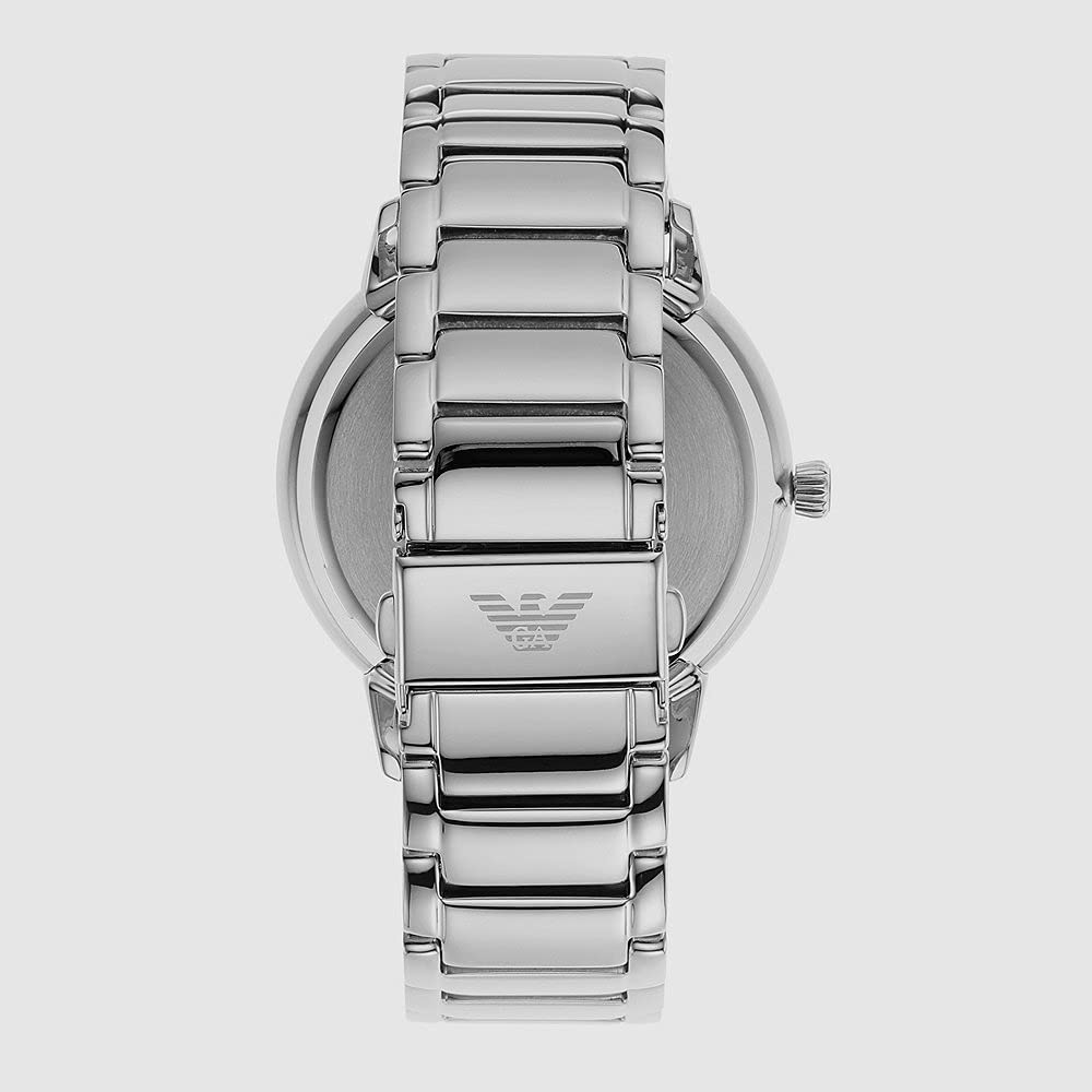 Emporio Armani Men's Stainless Steel Watch with Three-Hand Date Display - 43mm Case - Perfect for Business, Casual & Formal Occasions