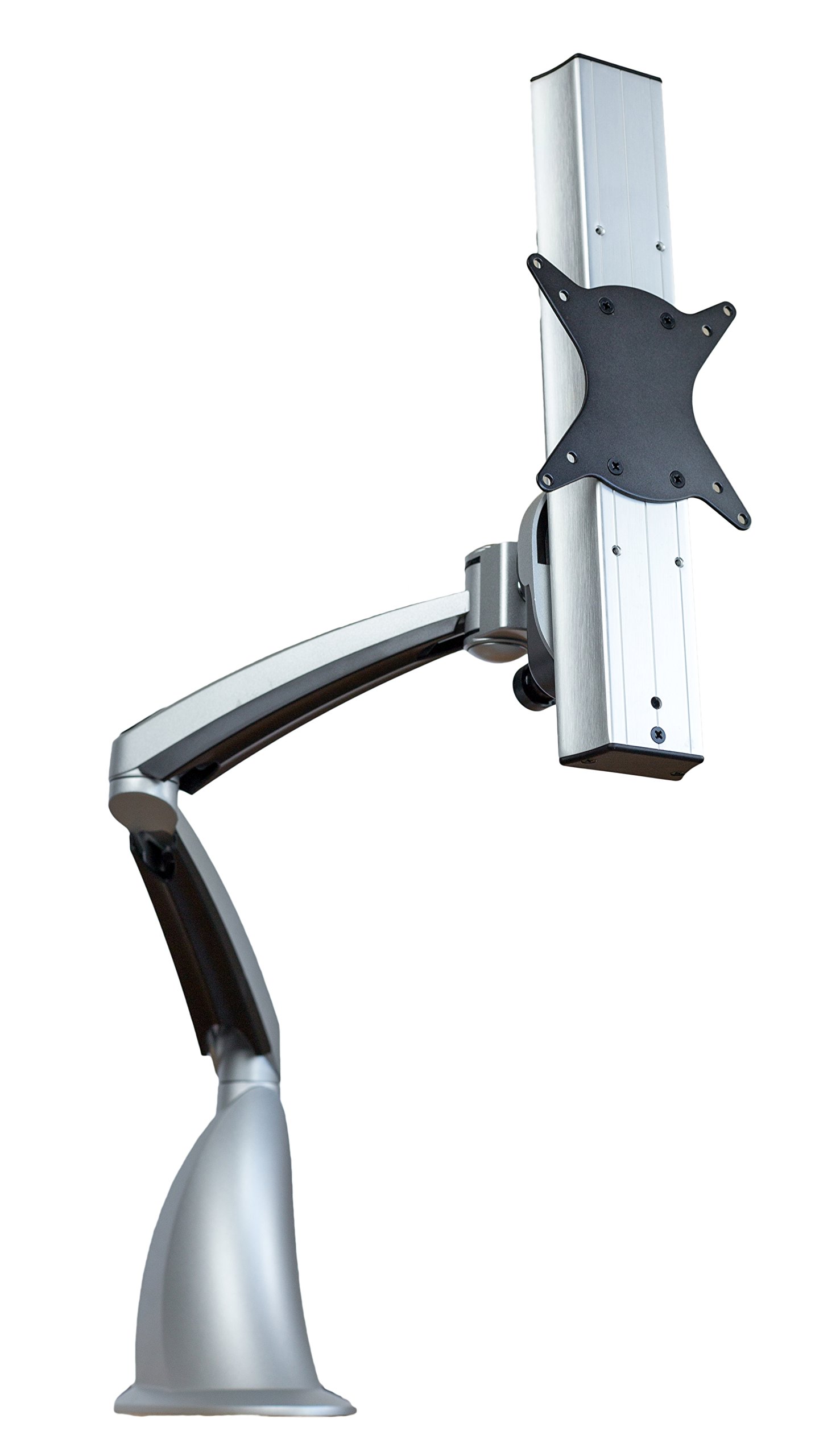 Mount-It! Adjustable Monitor Desk Mount - Full Motion Swivel & Tilt Stand with Quick Release Arm & Grommet Base for Single Screen (22-35 Inch) - Perfect for Home Office, Gaming Setup & Workspace Ergonomics