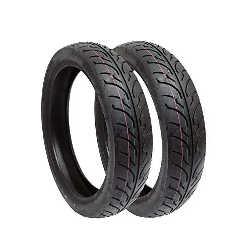 2 Pack 100/80-16 Motorcycle Tires - Tube Type Front & Rear Wheel Replacement for Scooters, Mopeds & ATVs - Perfect for City Commuting & Off-Road Adventures