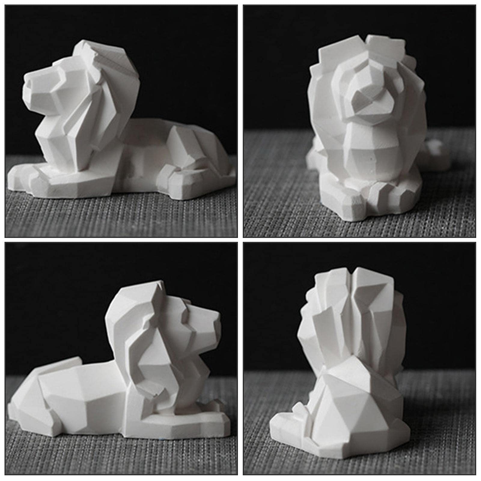 Naysku Geometric Lion Silicone Candle Mold for DIY Aromatherapy Candles, Handmade Soap, Plaster & Resin Crafts - 3.27x2.17 Inches - Perfect for Home Decor, Gifts & Relaxation Therapy
