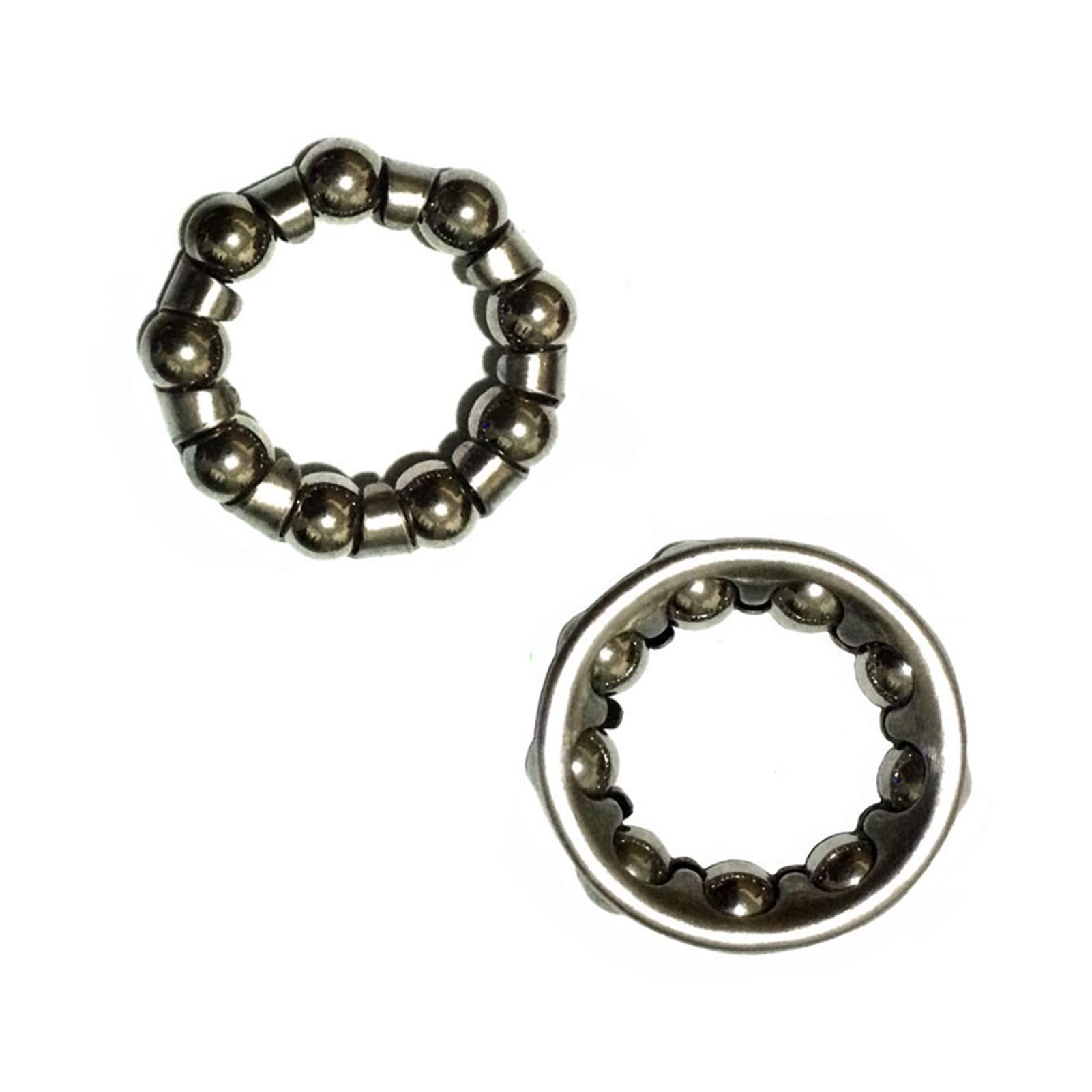 2PCS Bike Headset Caged Ball Bearing Races - Front & Rear Fork Bearings for Bicycle Maintenance & Repair - Compatible with Road, Mountain & BMX Bikes - Perfect for DIY Cycling Repairs & Upgrades