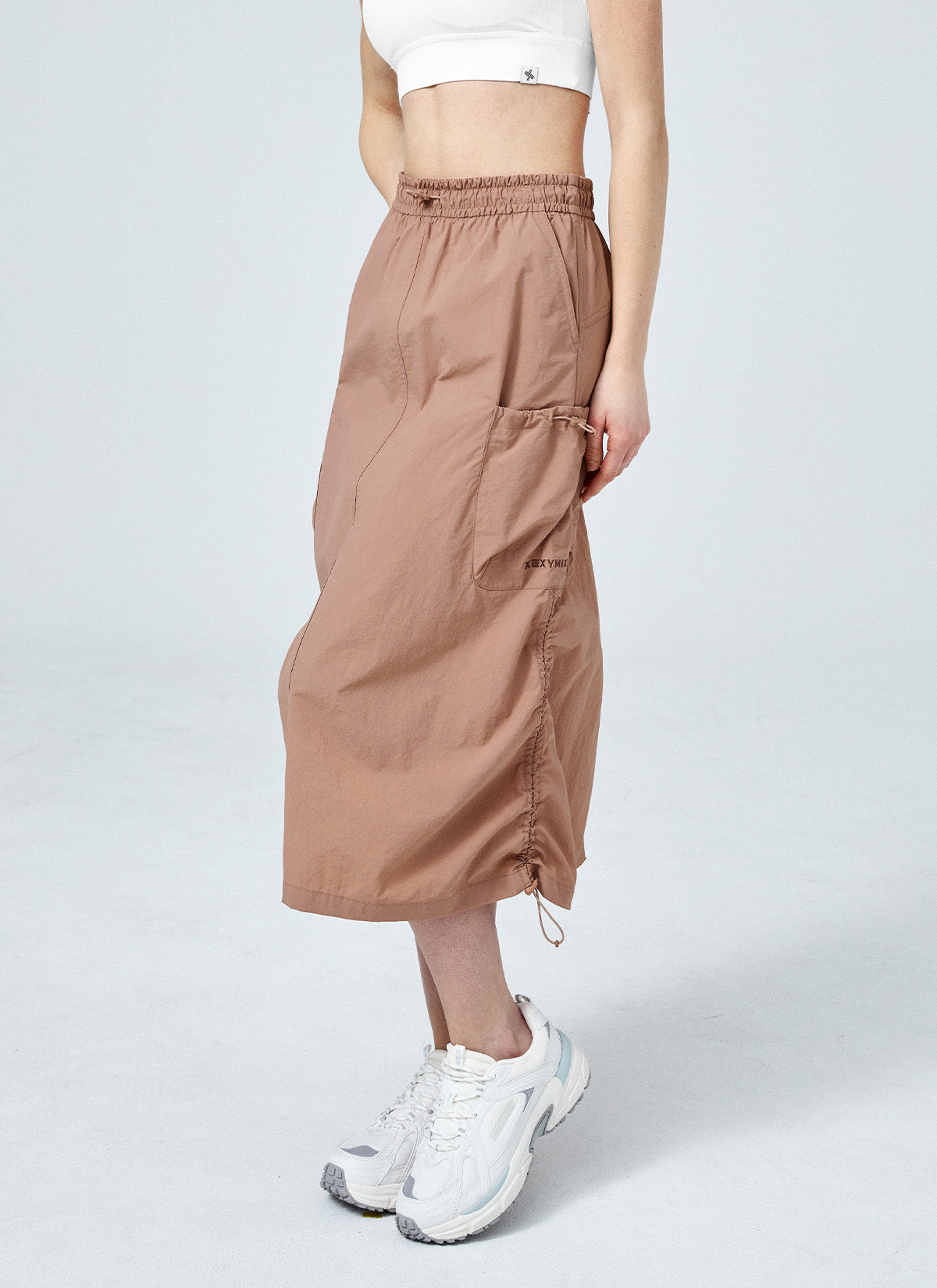 Comfortable Utility Cargo Long Skirts for Women - Stretchable Casual Maxi Skirt with Pockets for Hiking, Travel & Everyday Wear
