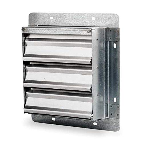 18.5 Inch Fan Shutter - Durable Metal Window Vent Cover for Home & Garage - Perfect for Air Circulation, Pest Control & Privacy Protection (White)