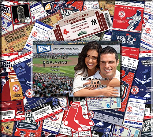 MLB 8x8 Scrapbook Photo Album - Baseball Themed Memory Book for Collecting Game Tickets, Photos & Memorabilia - Perfect for Sports Fans, Game Day Souvenirs & Team Spirit Gifts