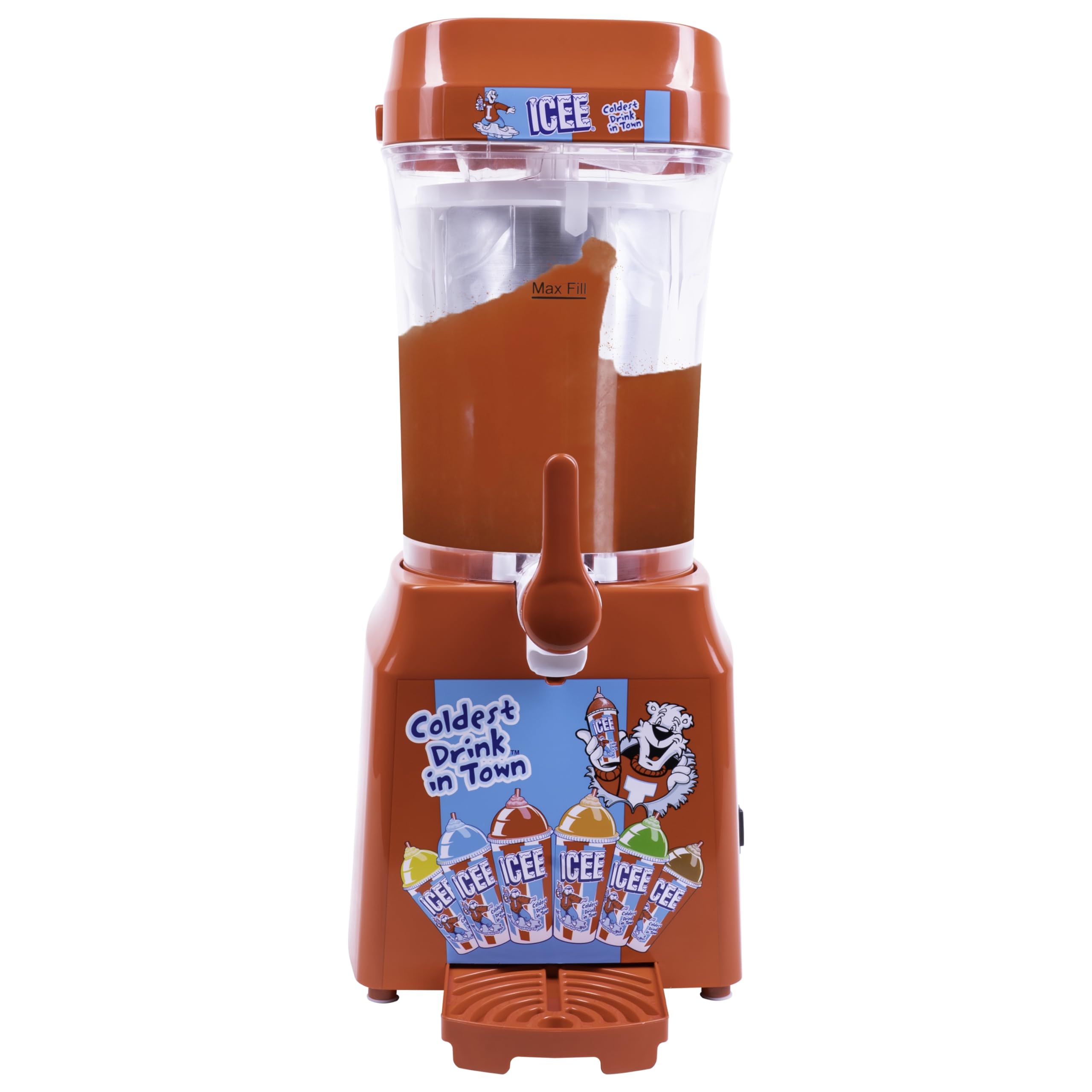 ICEE Home Countertop Slushie Maker Machine with 4-Pack Syrups, 20 Paper Cups & Straws - Make 34oz Frozen Slushies (Official ICEE Brand) - Perfect for Parties, Summer Treats & Family Fun