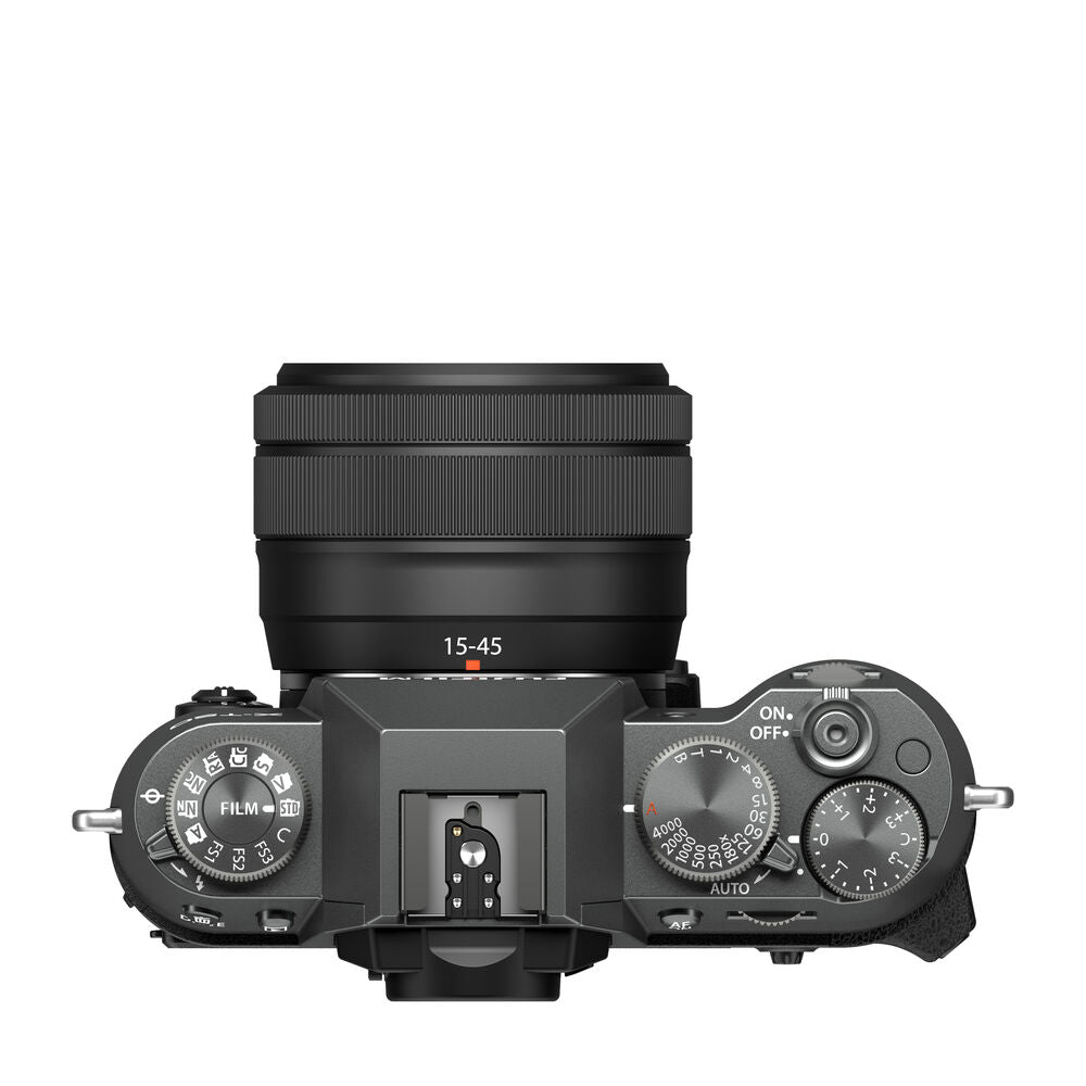 FUJIFILM X-T50 Mirrorless Digital Camera with 15-45mm f/3.5-5.6 Lens Kit (Charcoal Silver) - Perfect for Travel Photography, Vlogging & Street Shooting