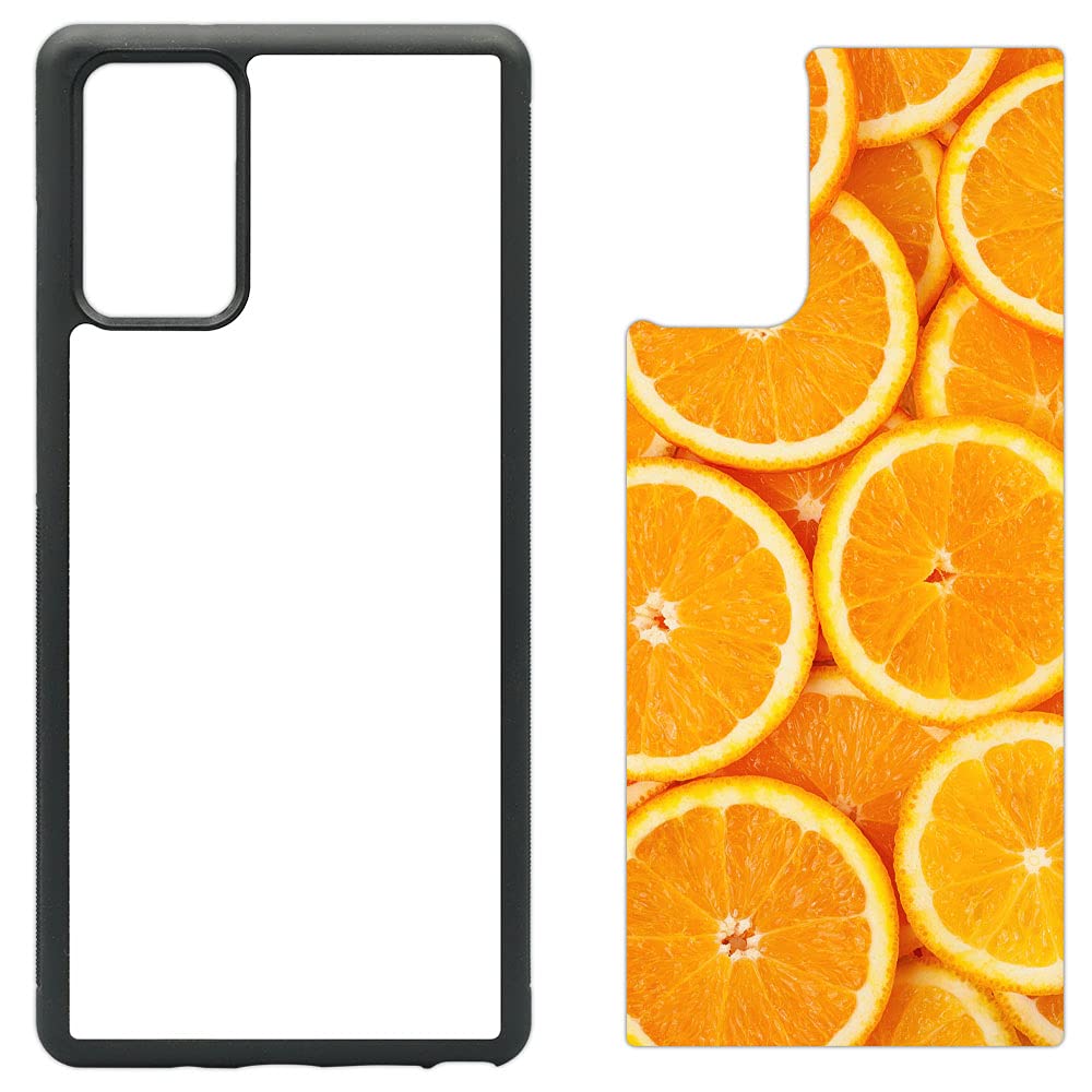 100 Pack Sublimation Phone Cases for Galaxy Note 20 - Blank Rubber Black Dye-Sublimation Covers with Aluminum Inserts | Printable Phone Case Blanks for Custom Designs, Personalized Gifts & Small Business Merchandise