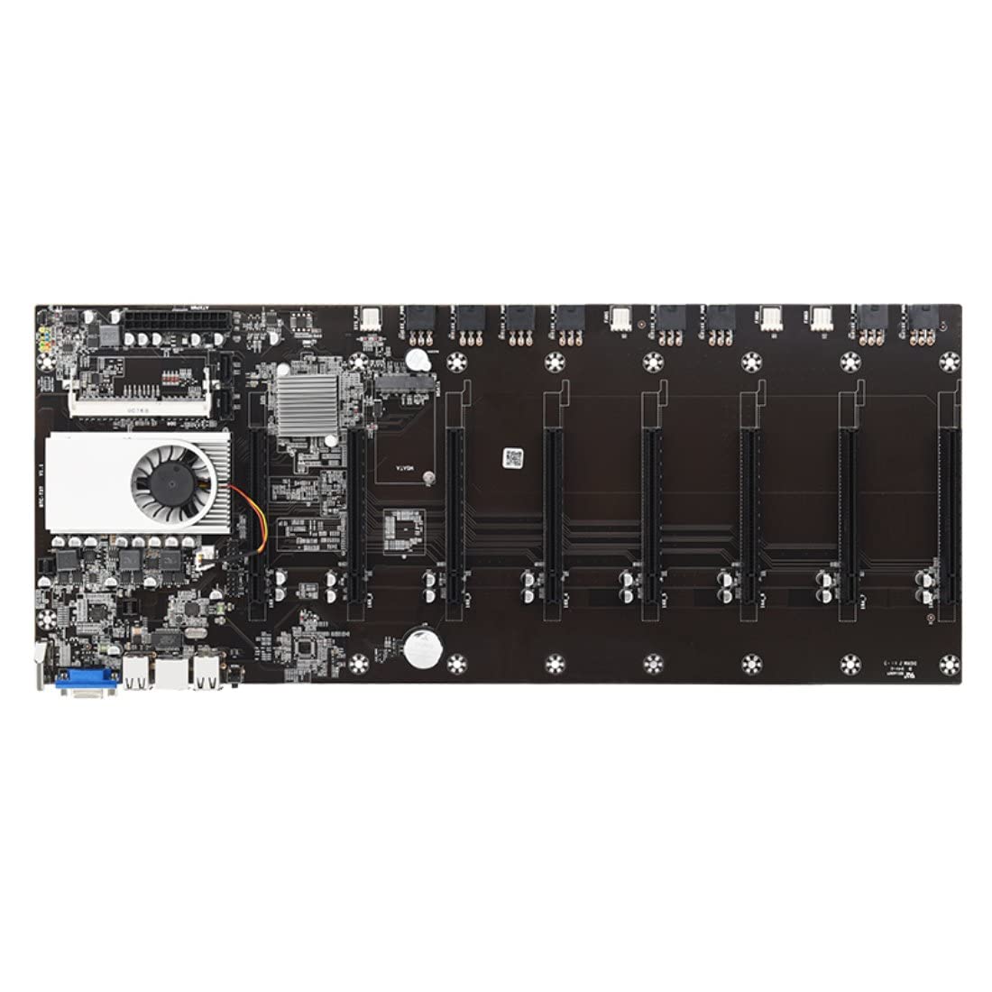 FNSCAR URJIPSTORE BTC-37 Mining Rig Motherboard with 8 GPU Slots, DDR3 Memory & Integrated VGA - Low Power Consumption for Cryptocurrency Mining | Perfect for Ethereum, Bitcoin & Altcoin Mining Rigs