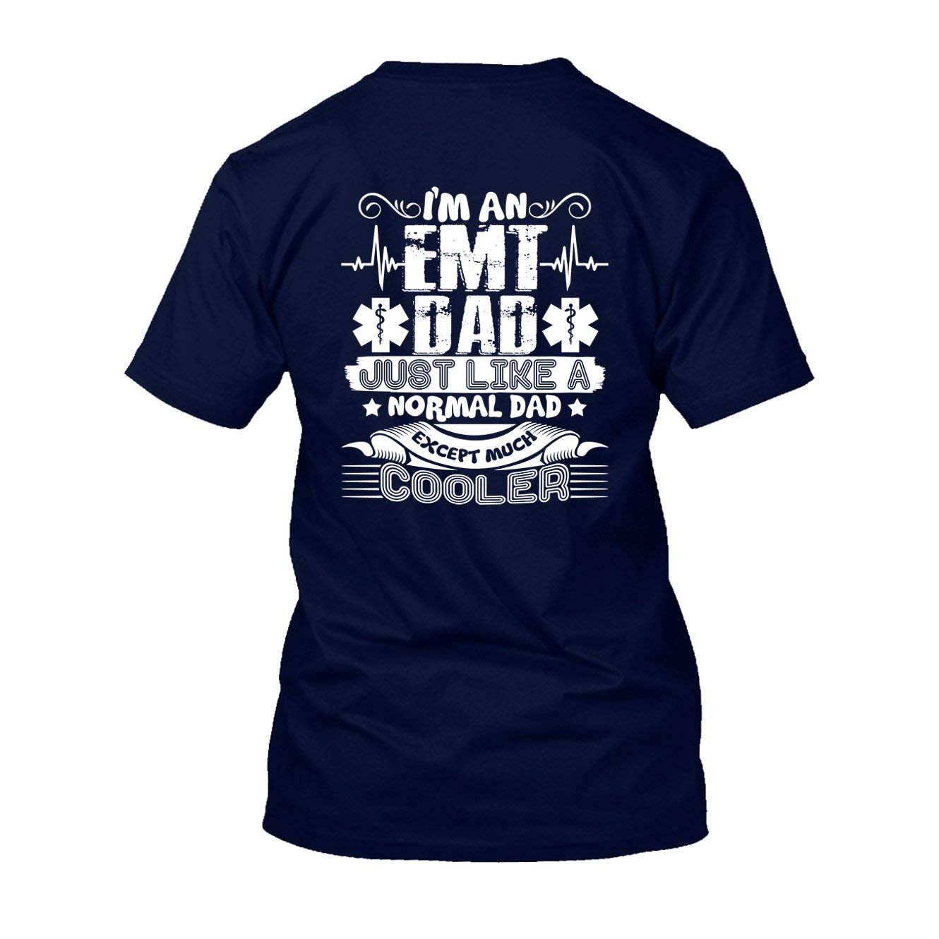 Brown Bee EMT Dad is Cooler T-Shirt - Funny Short Sleeve Tee for EMT Fathers - Perfect for Work, Gifts & Casual Wear