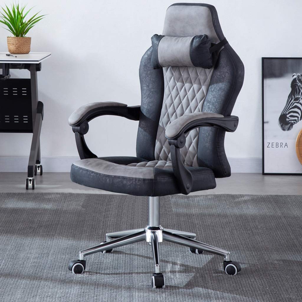 Ergonomic Office & Gaming Chair with Footrest - Adjustable Height, Swivel & Reclining Computer Desk Chair for Home & Office (Blue) - Perfect for Work, Gaming & Relaxation