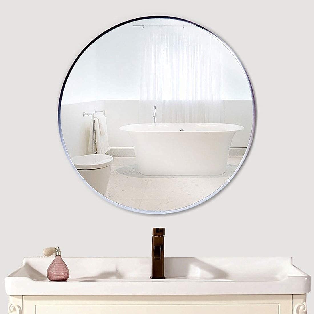 Large Oval Wall Mirror for Bathroom & Bedroom - Aluminum Frame Vanity Makeup Mirror - Elegant Wall Decor & Hanging Bathroom Mirror - Perfect for Dressing Room, Powder Room & Home Decor (Choose Color)