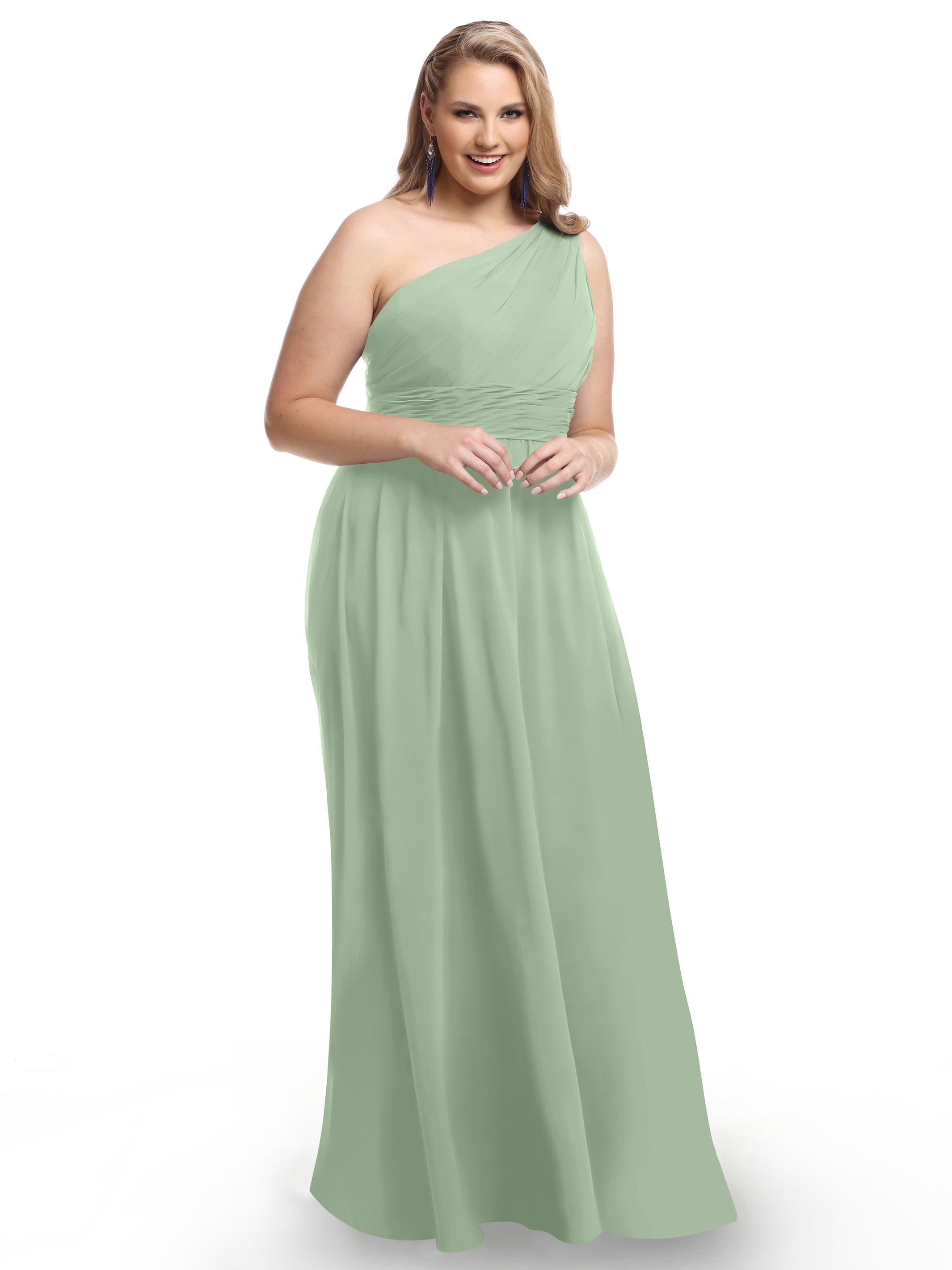 Elegant One Shoulder A-Line Chiffon Bridesmaid Dress with Ruching - Perfect for Weddings, Formal Events & Special Occasions