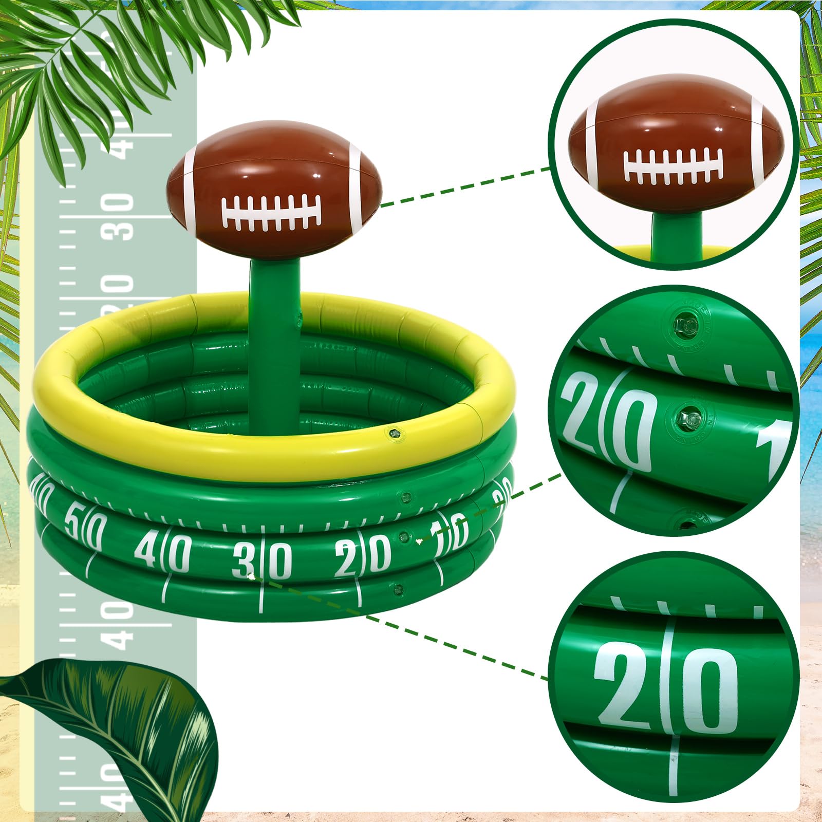 Bencailor Inflatable Cooler for Drinks - Portable Football, Rugby, Basketball, Baseball Party Supply - Perfect for Sports Field Events, Tailgating, and Outdoor Gatherings