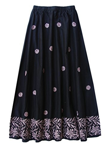 Taupe Motif Embroidery on Black