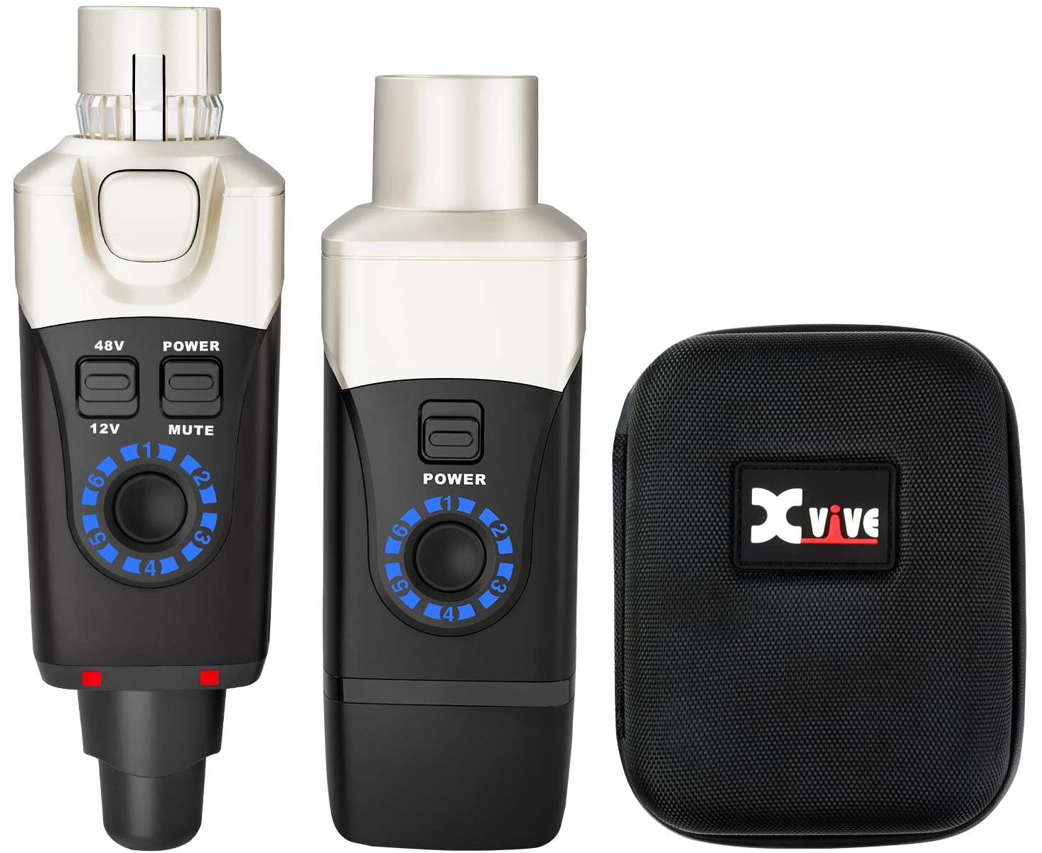 Xvive U3C XLR Plug-on Wireless Microphone System with Carrying Case - Ideal for Live Performances, Podcasting & Studio Recording