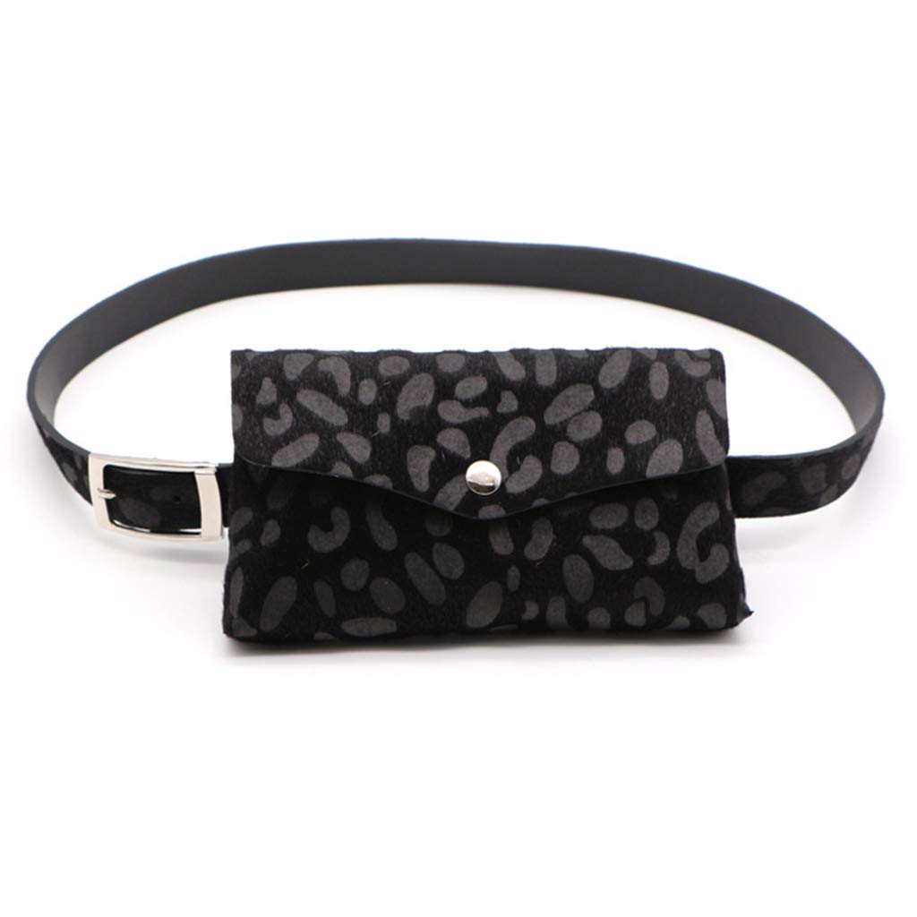 Stylish Women's PU Leather Mini Waist Bag - Fashionable Fanny Pack Belt Bag for Phone, Keys & Wallet (Dark) - Perfect for Travel, Running & Everyday Use