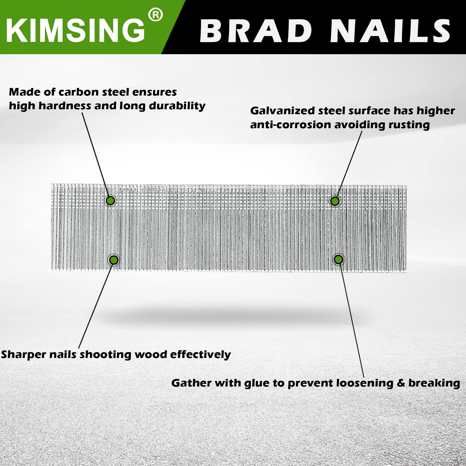 18 Gauge 1/2-Inch Brad Nails - 5,000 Count - F12 Galvanized Finish Nails for 18GA Brad Nailers - Perfect for Woodworking, Trim Installation, and DIY Home Projects