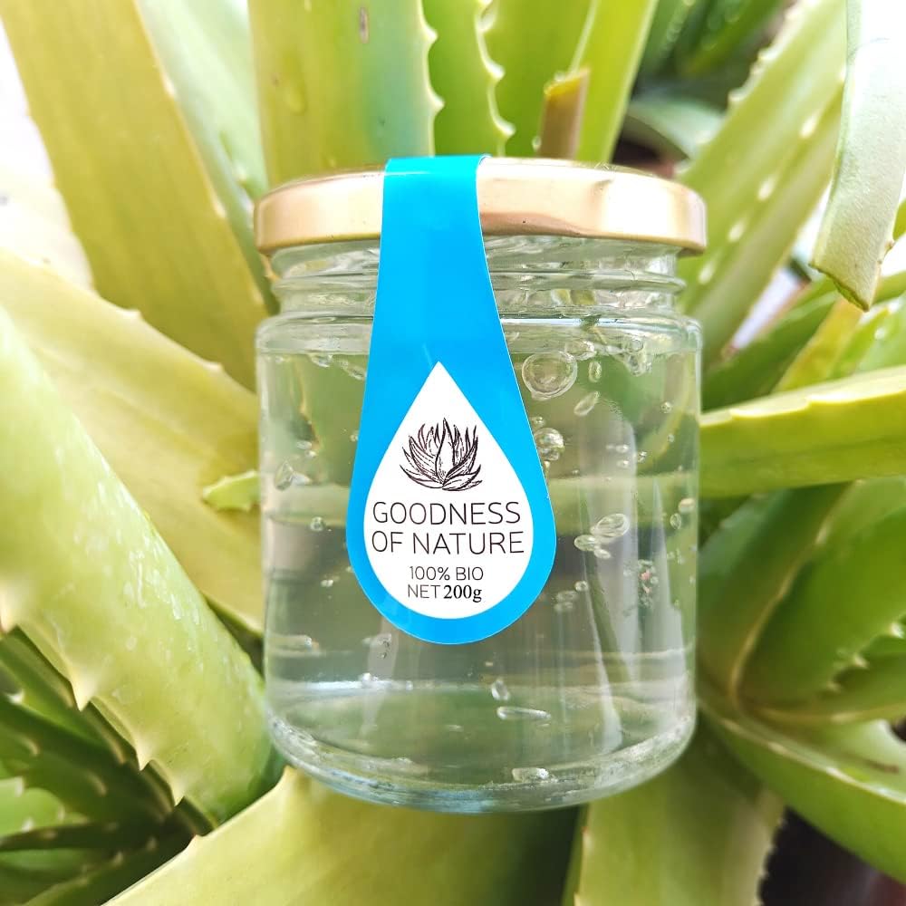 Shivgami Creation 100% Pure Aloe Vera Gel for Face & Hair - Natural Acne Scar Treatment, Skin Brightening & Hydration - 200ml Multipurpose Gel for Daily Skincare, Sunburn Relief & Hair Care