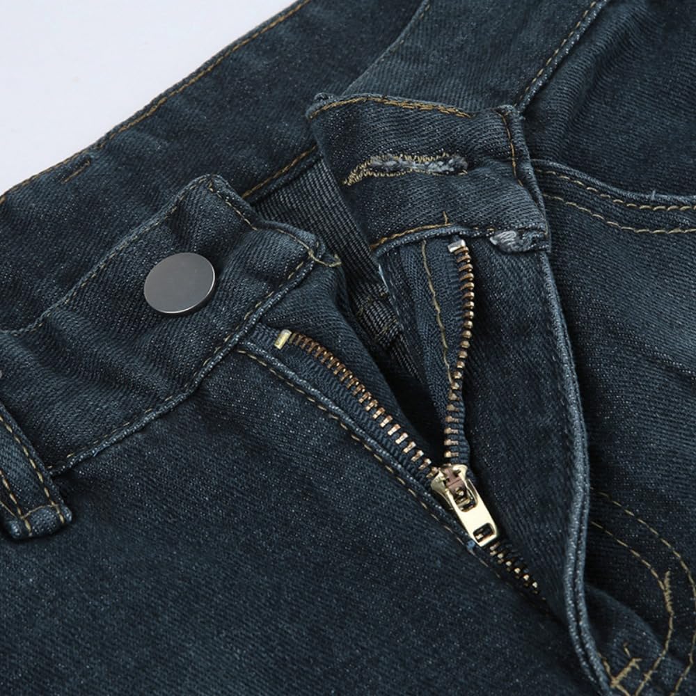 OCUH Women's High Waisted Vintage Bell Bottom Jeans - Y2K Grunge Flared Pants for Casual Wear & Retro Fashion Outfits