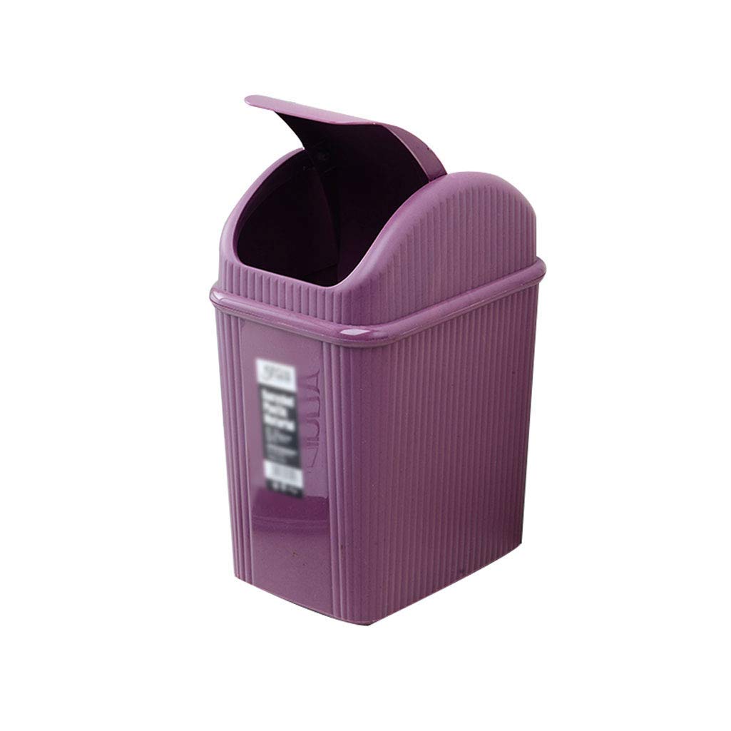 XLAHD 4L Mini Trash Can with Lid - Small Flip Top Desktop Waste Bin for Home, Office & Dorm Room - Perfect for Recycling, Paper Shreds & Snack Wraps