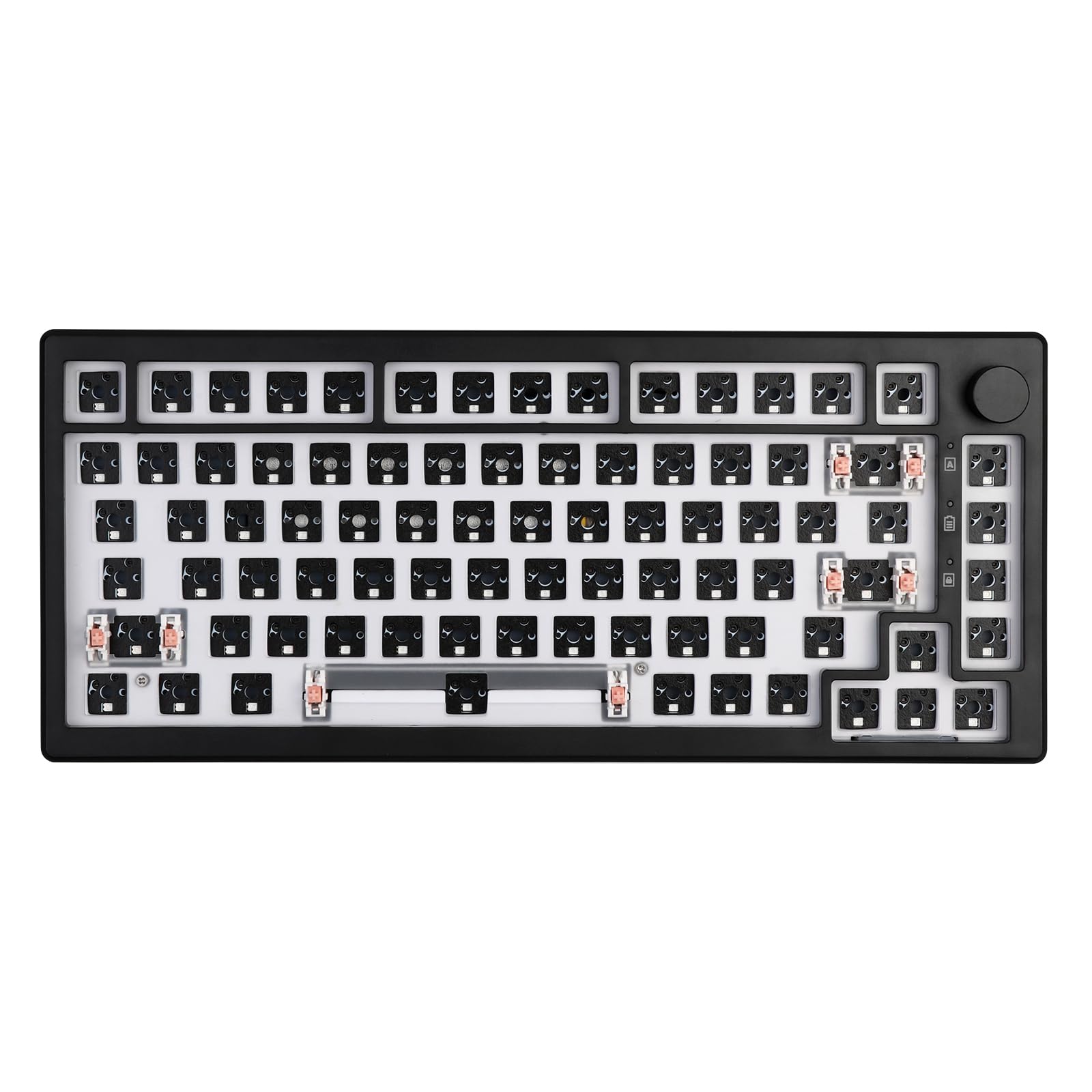 EPOMAKER Aura75 75% Hot Swappable Mechanical Keyboard Kit - Wireless 2.4Ghz/Bluetooth 5.0/USB-C Wired Custom Gaming Keyboard with RGB Backlight & Silicone Pad for Windows/Mac (Black) | Perfect for Office Work, Gaming & Programming