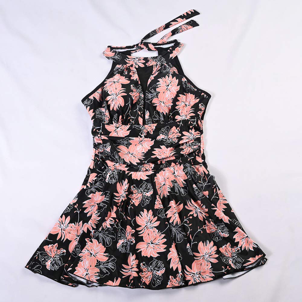 Women's Plus Size Tummy Control One Piece Swimsuits with Skirt - Flattering Beachwear for Pool, Vacation & Summer Activities