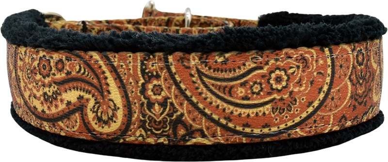 Autumn Paisley Limited Slip Dog Collar - Adjustable Everyday Pet Collar for Small to Medium Dogs - Perfect for Daily Walks, Training & Outdoor Adventures