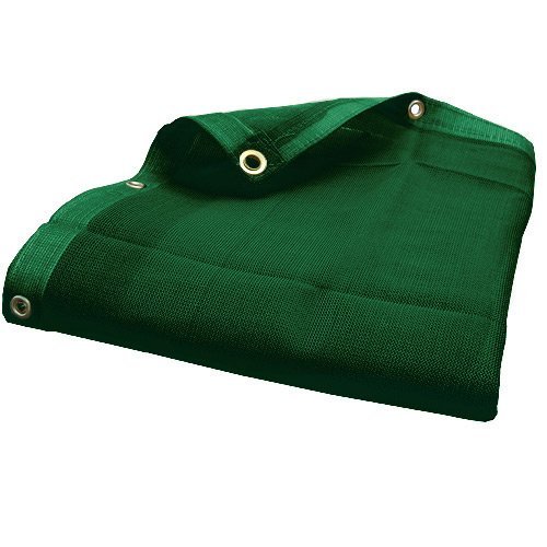 7'X16' Heavy Duty Mesh Tarp - Green Shade Net for Sun Protection, Sail Awning & Fence Screen - Perfect for Patio Cover, Canopy Shade, Garden, Poolside & Outdoor Events