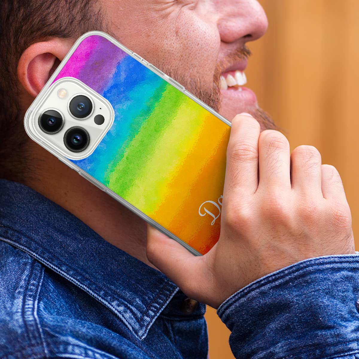 Rainbow Stripes LGBT Pride Phone Case - Personalized iPhone 16/15/14/13/12/11/XR/X/XS/8/7 Plus/Mini/Pro Max Cover - Gay Pride Month Accessories for LGBTQ+ Support & Awareness - Perfect for Parades, Events & Daily Use
