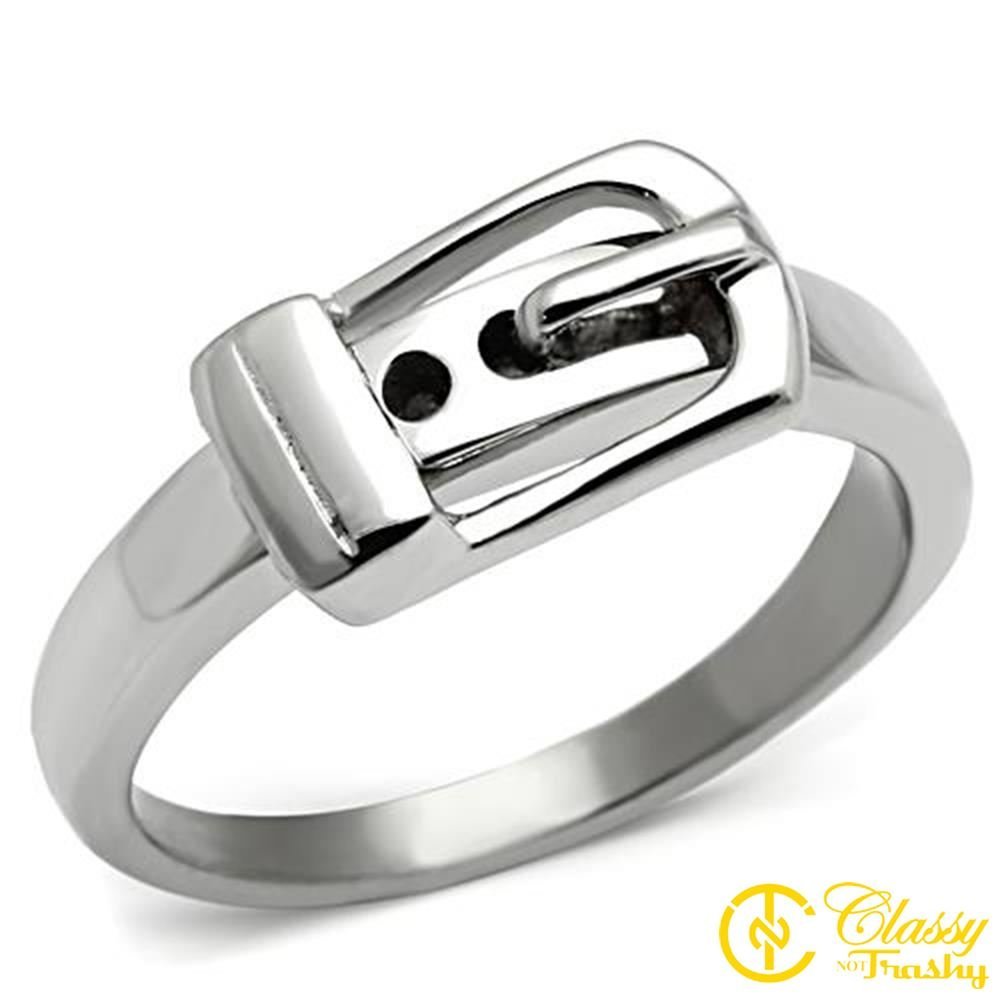 Women's Fashion Jewelry Ring - Premium Stainless Steel Belt Style Ring Size 8 for Women | Elegant Gift for Birthday, Anniversary & Everyday Wear