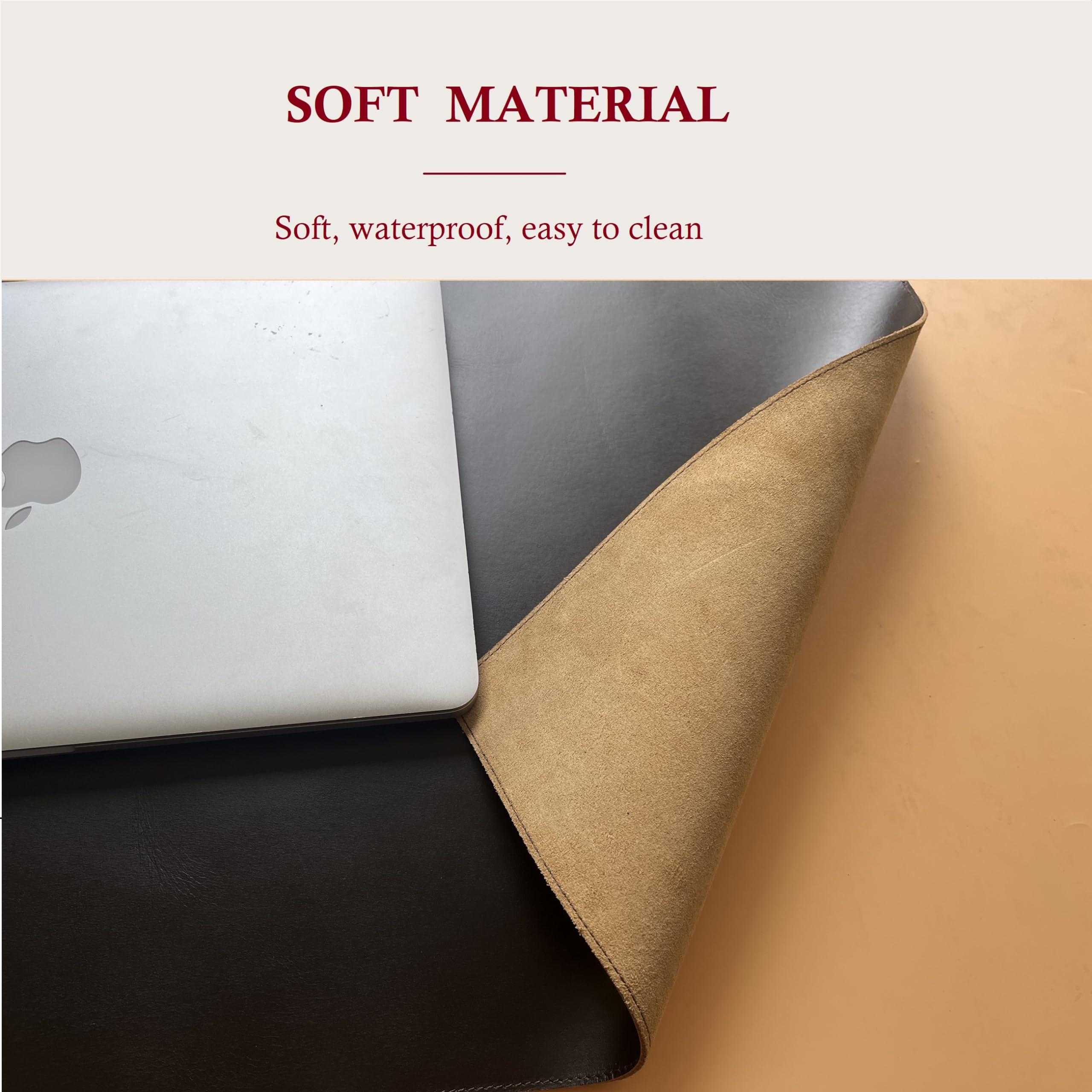 Premium Genuine Leather Desk Pad Protector - 36