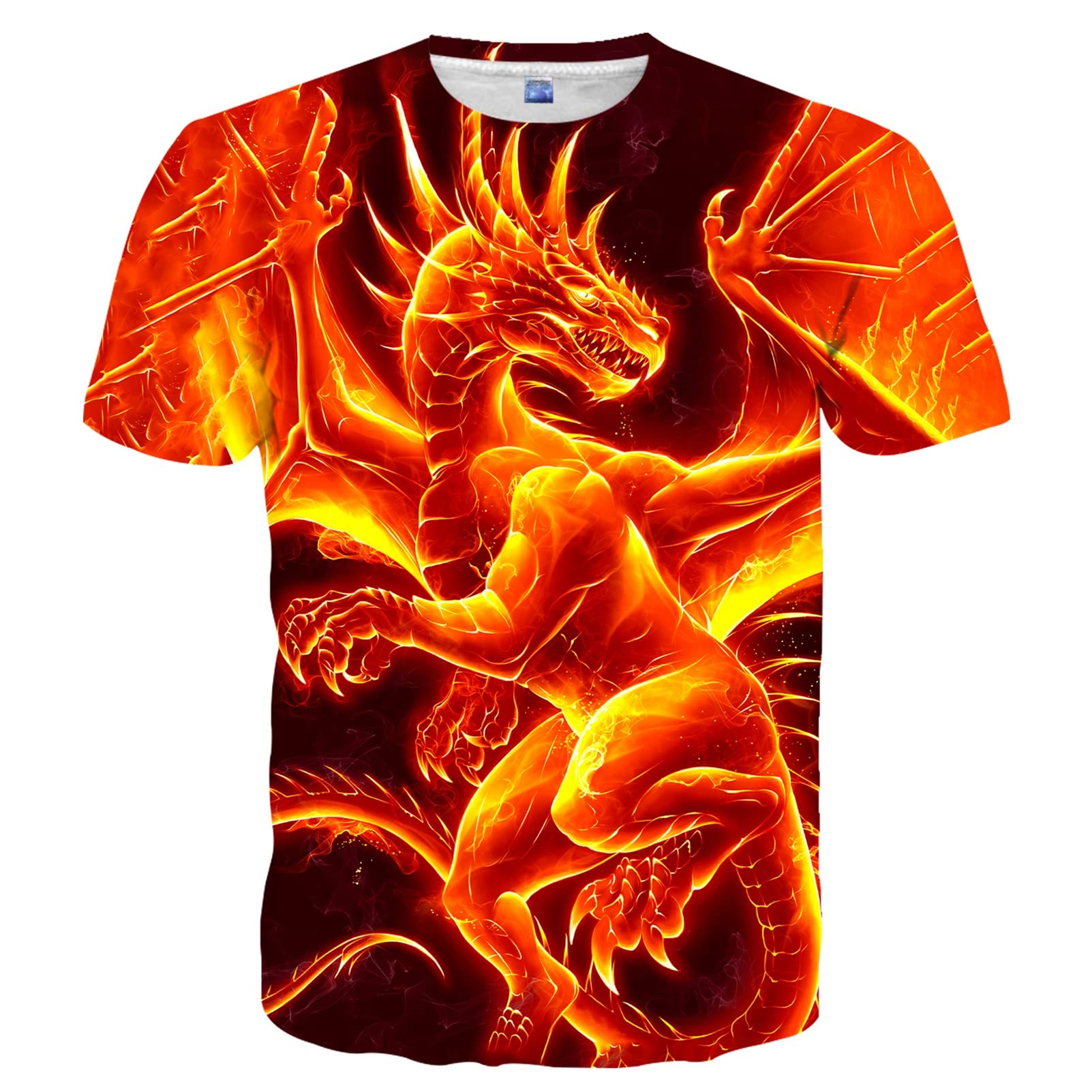 YAJOOEY Unisex 3D Print Graphic Short Sleeve T-Shirts for Men & Women - Casual Wear, Street Fashion, Gifts for Friends