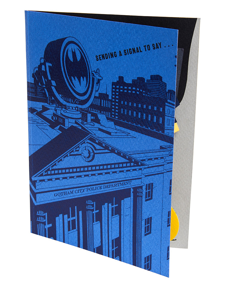 DC Comics Batman Bat Signal Pop Up Greeting Card - Perfect for Birthdays, Anniversaries & Superhero Fans - Unique 3D Light-Up Design for Special Occasions