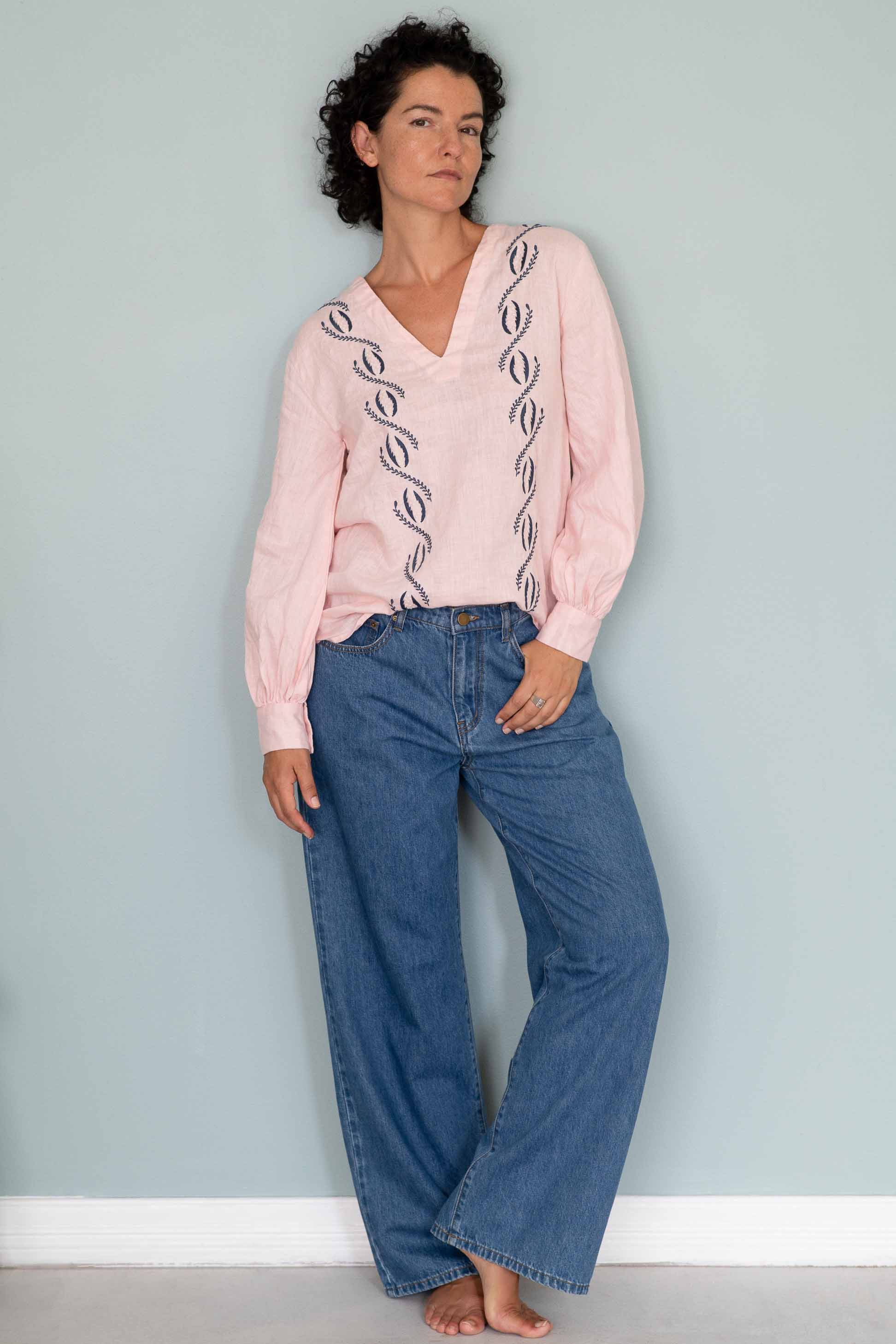 Lazybones Simona Top Tearose - Women's Floral Print Blouse for Casual Wear & Summer Outfits | Perfect for Office, Date Night & Vacation