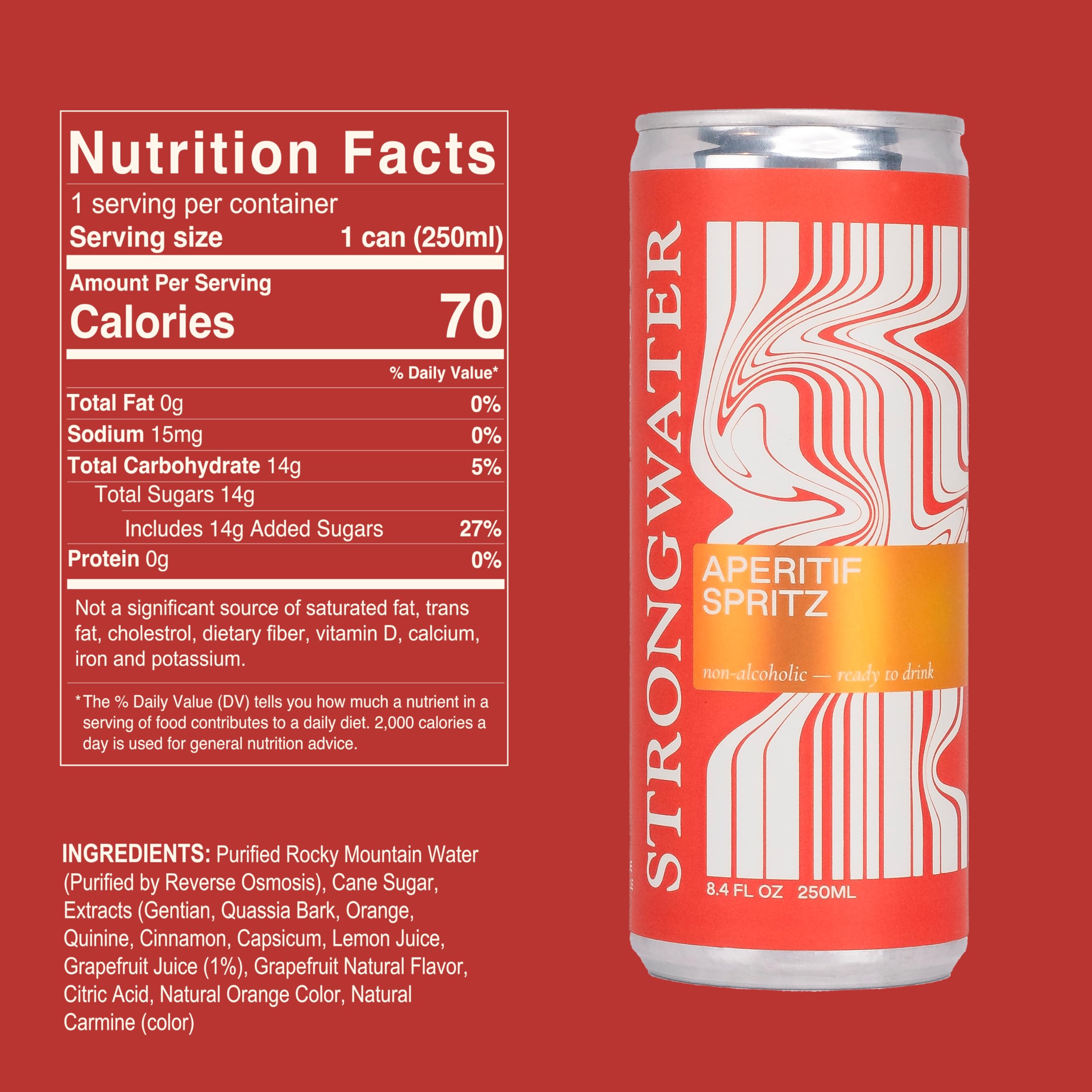 Premium Strongwater Mocktail Variety Pack - 12 Pack Cans (8.4 Fl Oz Each) - Non-Alcoholic Ready-to-Drink Beverages - Aperitif Spritz, Paloma, G&T, Bitters & Soda - Perfect for Parties, Weddings, Baby Showers & Sober Celebrations